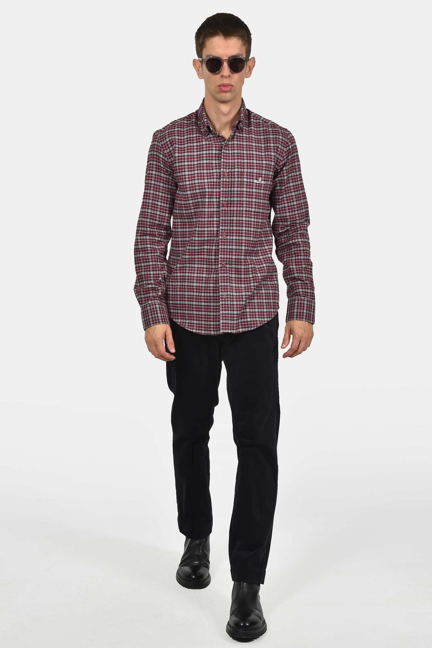 ανδρικό-βαμβακερό-καρό-πουκάμισο-με-τσέπη