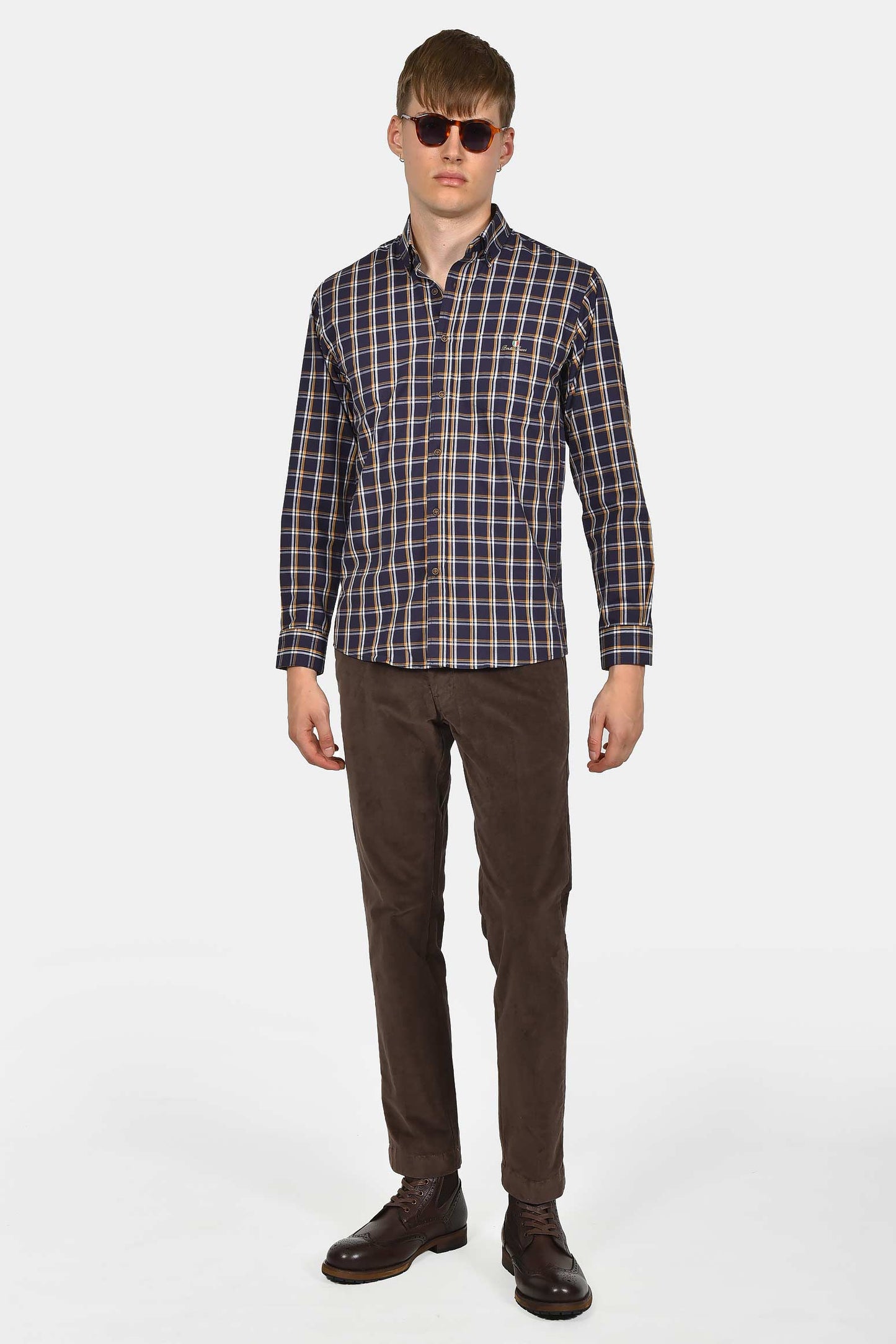 ανδρικό-πουκάμισο-normal-fit-με-κλασικό-καρό-σχέδιο