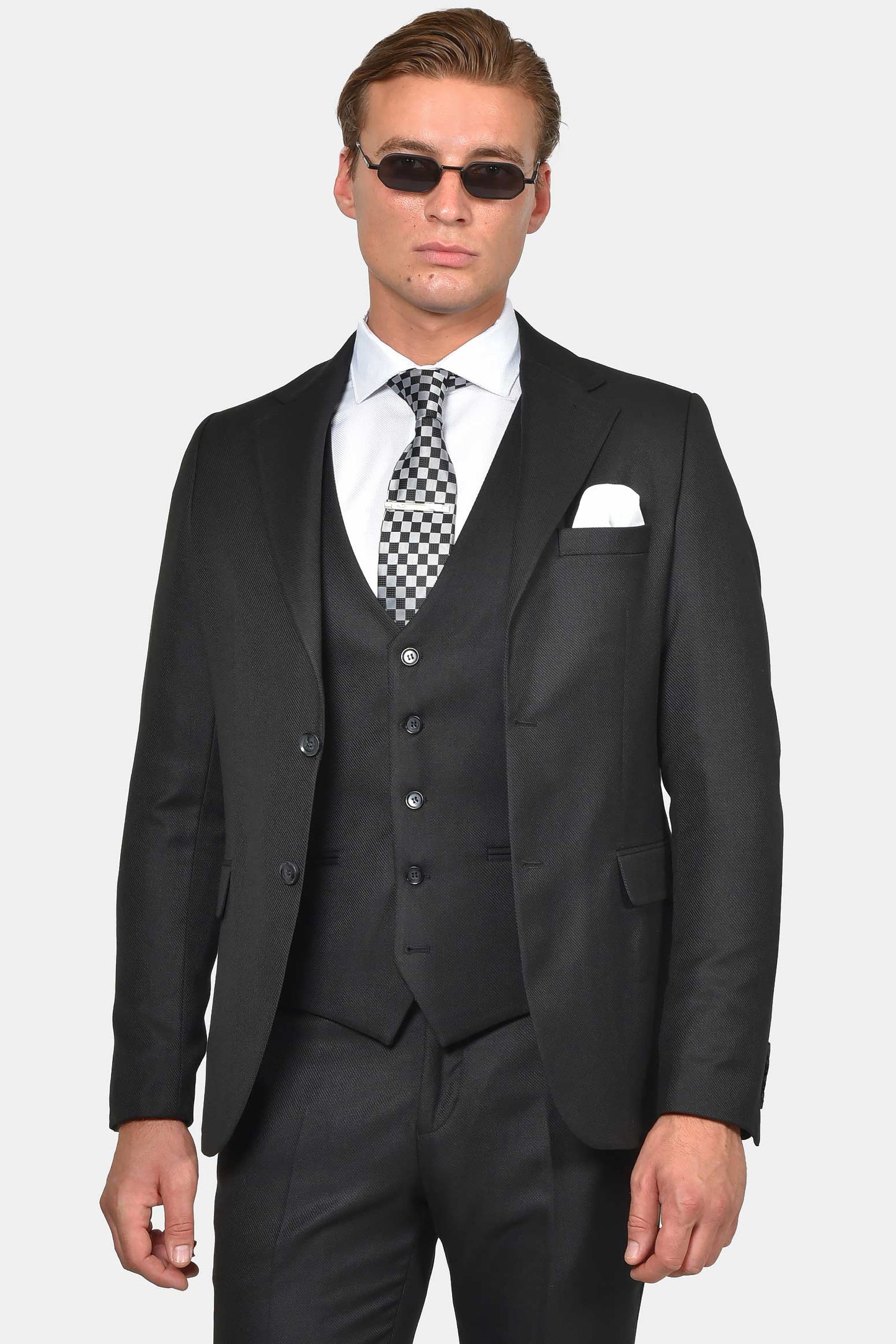 ανδρικό-ελαστικό-κοστούμι-με-γιλέκο-slim-fit