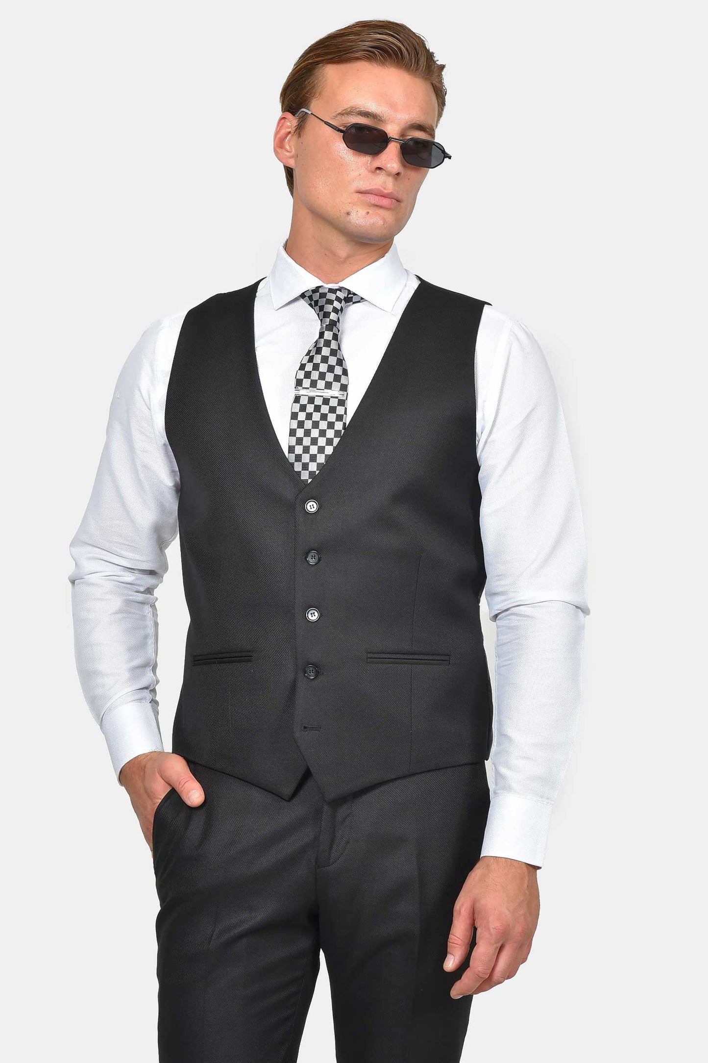 ανδρικό-ελαστικό-κοστούμι-με-γιλέκο-slim-fit