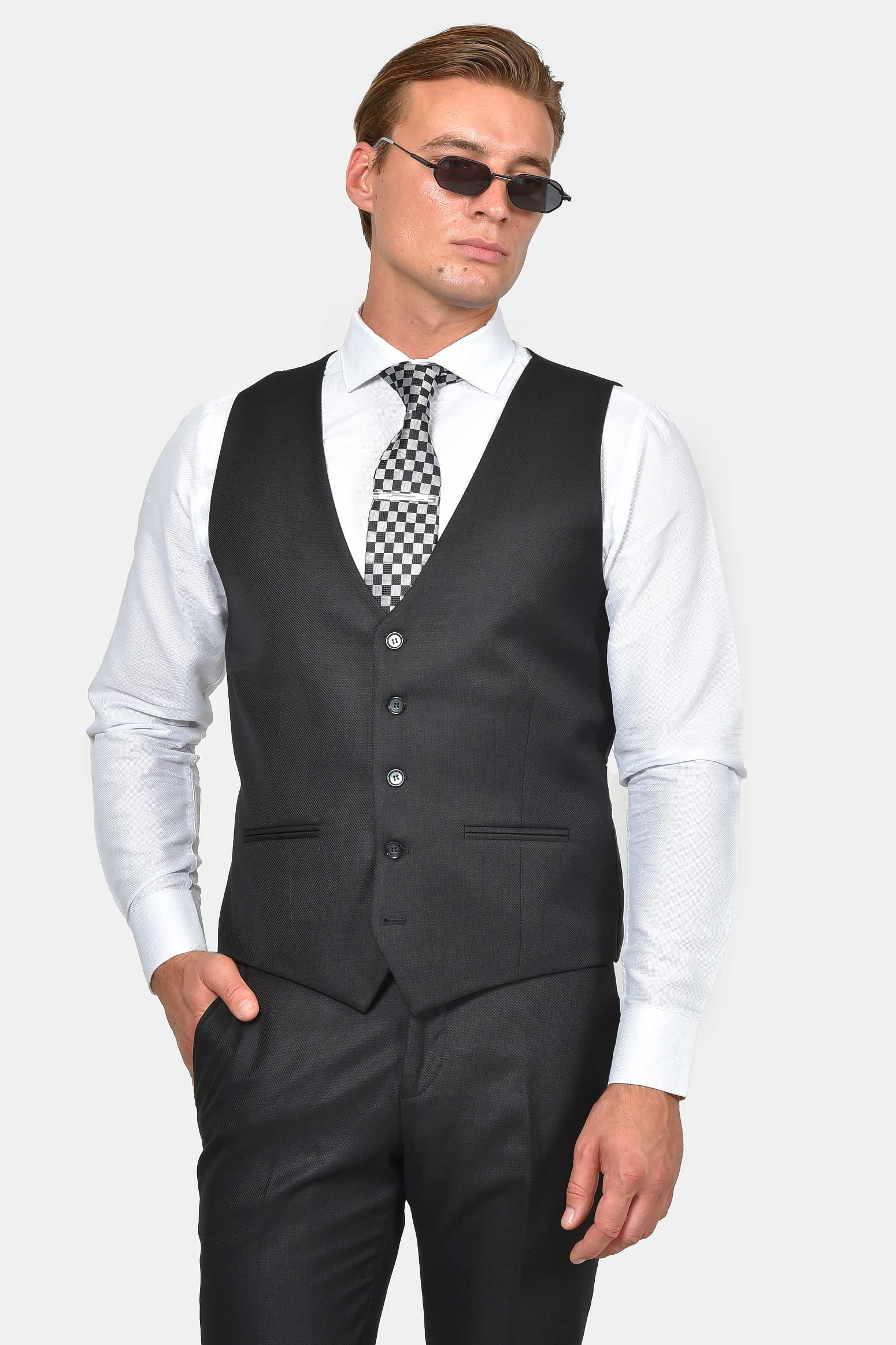 ανδρικό-ελαστικό-κοστούμι-με-γιλέκο-slim-fit