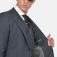 ανδρικό-κοστούμι-με-σταυρωτό-γιλέκο-slim-fit-&-μυτερό-πέτο-για-επίσημες-εμφανίσεις