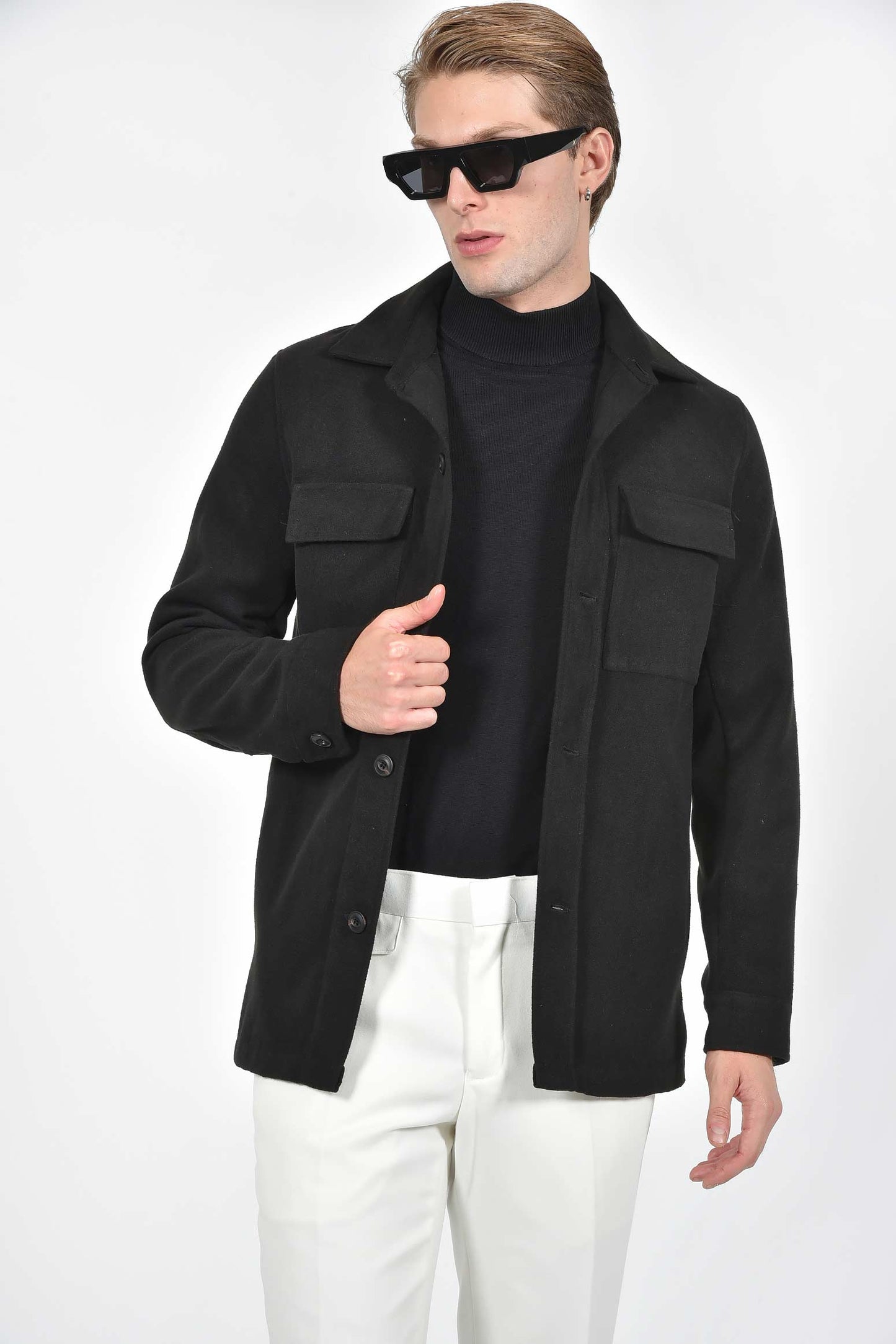 ανδρικό-shacket-normal-fit-με-τσέπες-στο-στήθος