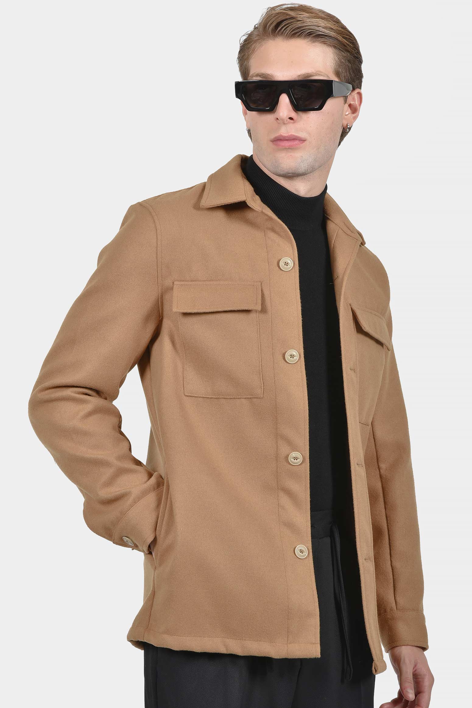 ανδρικό-shacket-normal-fit-με-τσέπες-στο-στήθος