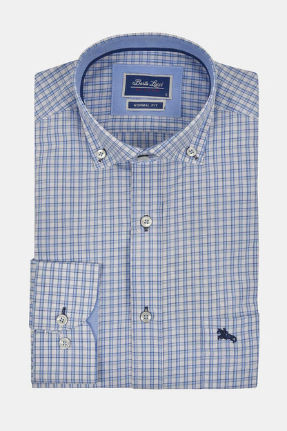 ανδρικό-καρό-πουκάμισο-normal-fit-με-button-down-γιακά-&-contrast-φόδρα
