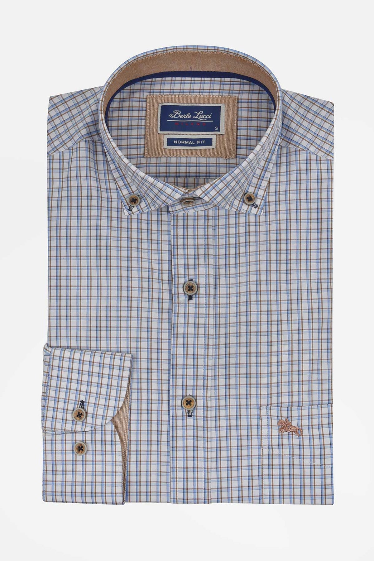 ανδρικό-καρό-πουκάμισο-normal-fit-με-button-down-γιακά-&-contrast-φόδρα