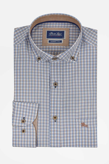 ανδρικό-καρό-πουκάμισο-normal-fit-με-button-down-γιακά-&-contrast-φόδρα
