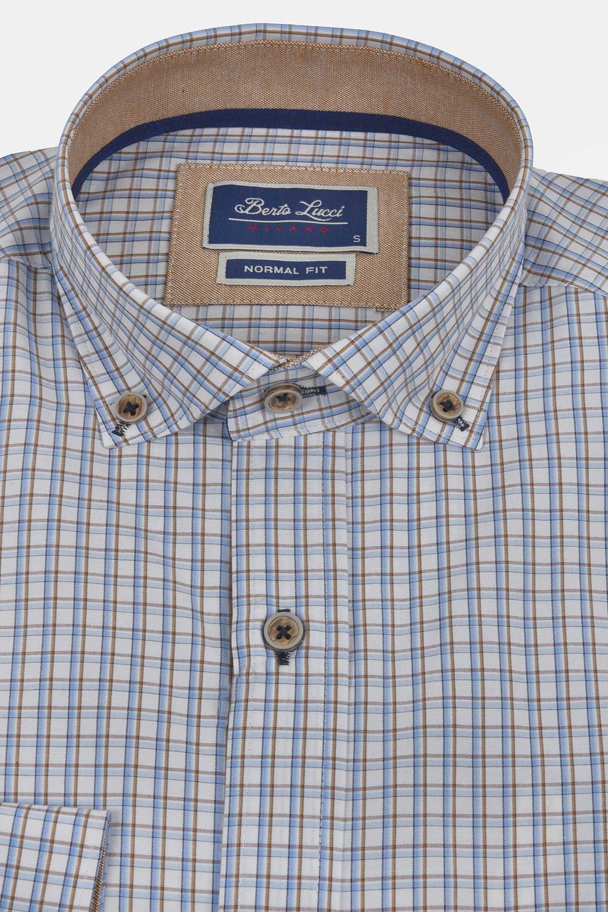 ανδρικό-καρό-πουκάμισο-normal-fit-με-button-down-γιακά-&-contrast-φόδρα