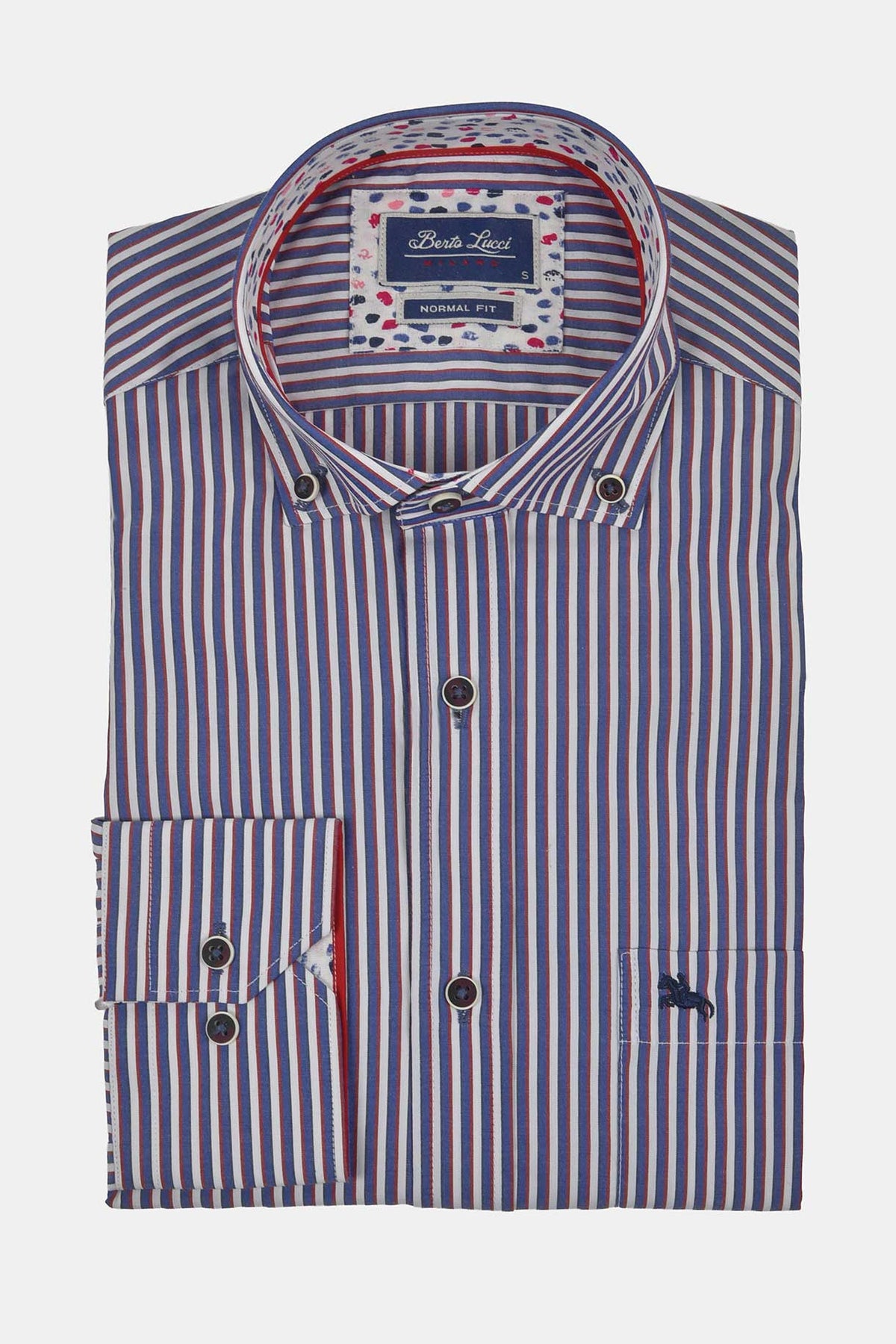 ανδρικό-ριγέ-πουκάμισο-normal-fit-με-button-down-γιακά-&-εμπριμέ-λεπτομέρεια-στο-εσωτερικό