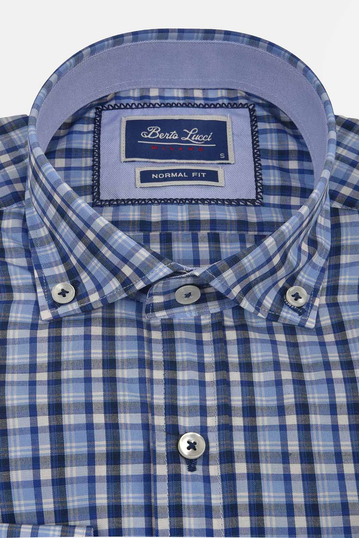 ανδρικό-καρό-πουκάμισο-normal-fit-με-button-down-γιακά-&-smart-casual-style
