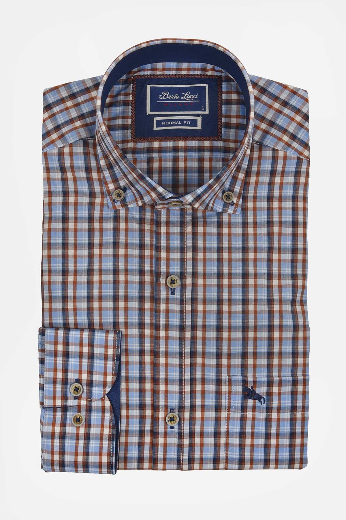 ανδρικό-καρό-πουκάμισο-normal-fit-με-button-down-γιακά-&-smart-casual-style