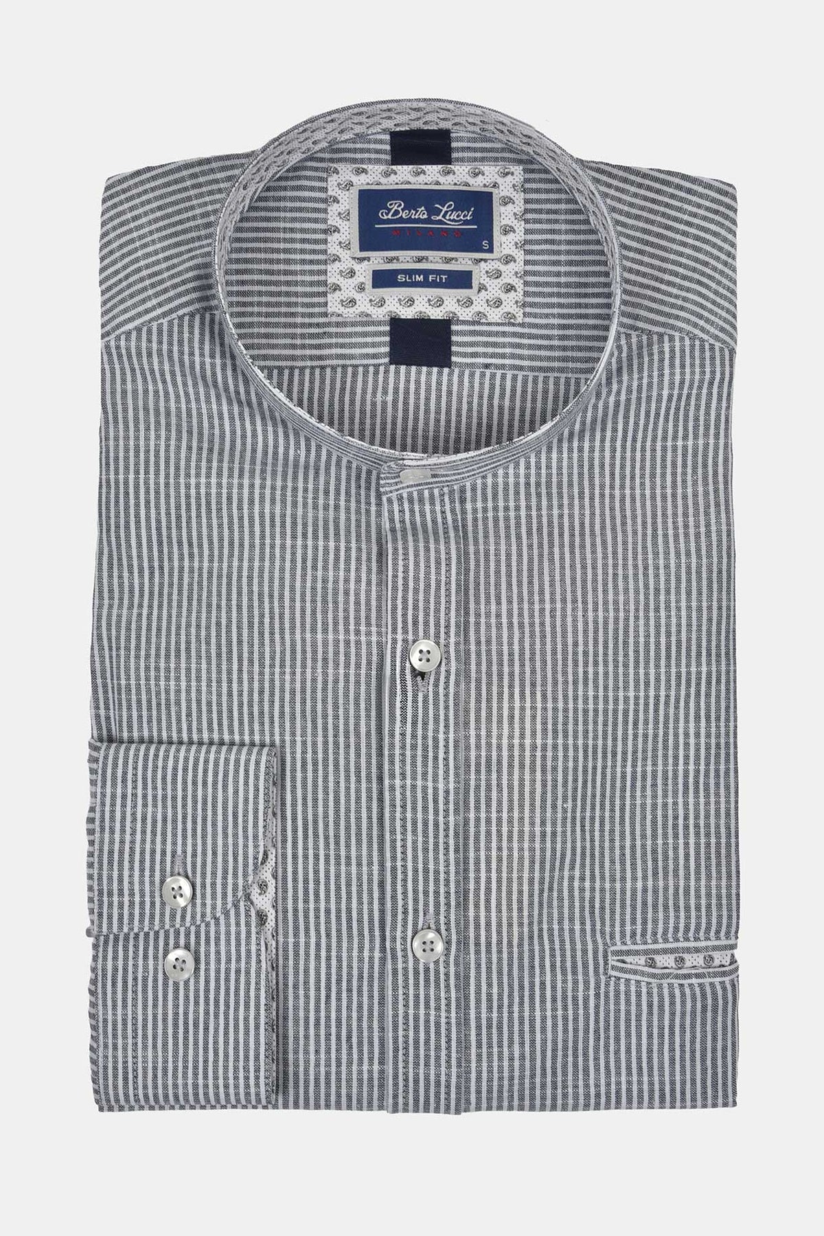 ανδρικό-ριγέ-πουκάμισο-100%-βαμβάκι-slim-fit-με-γιακά-μάο-για-μοντέρνο-στυλ
