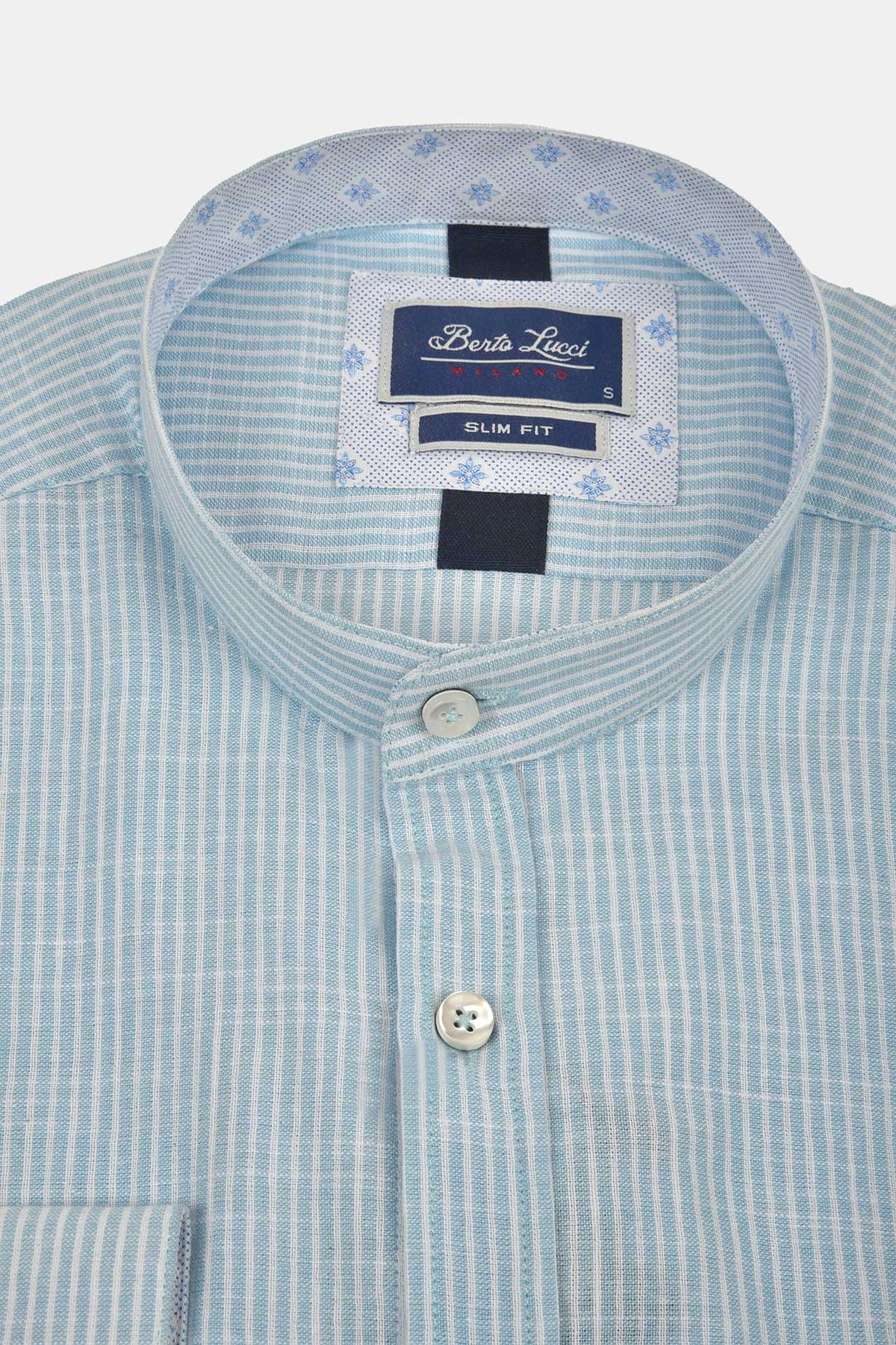 ανδρικό-ριγέ-πουκάμισο-100%-βαμβάκι-slim-fit-με-γιακά-μάο-για-μοντέρνο-στυλ