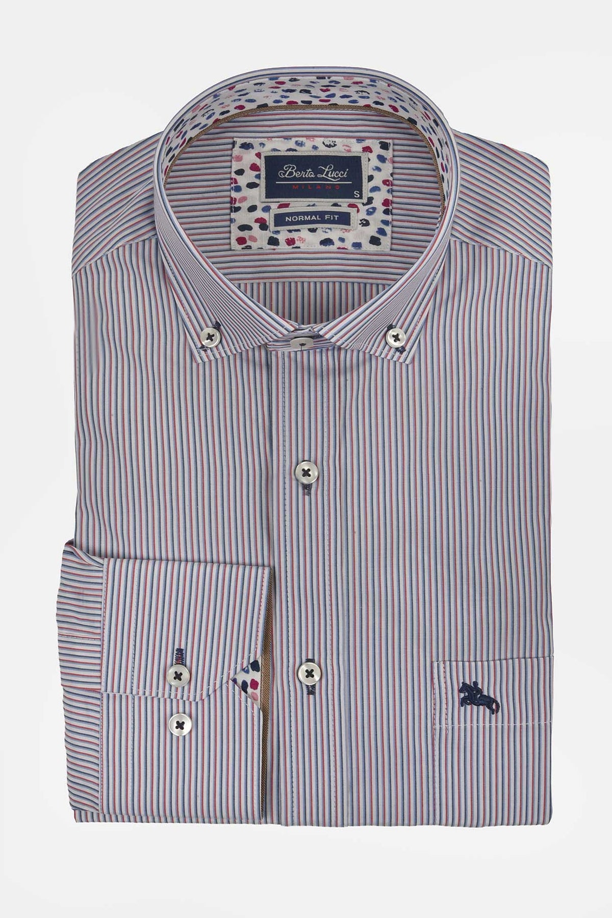 ανδρικό-ριγέ-πουκάμισο-100%-βαμβάκι-normal-fit-με-button-down-γιακά-&-εμπριμέ-πινελιά-στο-εσωτερικό