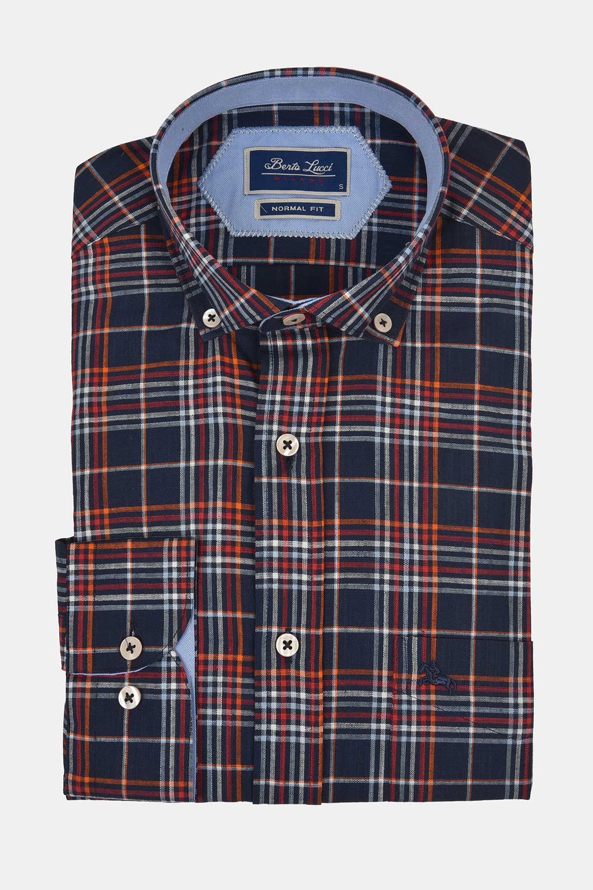 ανδρικό-καρό-πουκάμισο-100%-βαμβάκι-normal-fit-με-button-down-γιακά-για-άνετο-casual-look