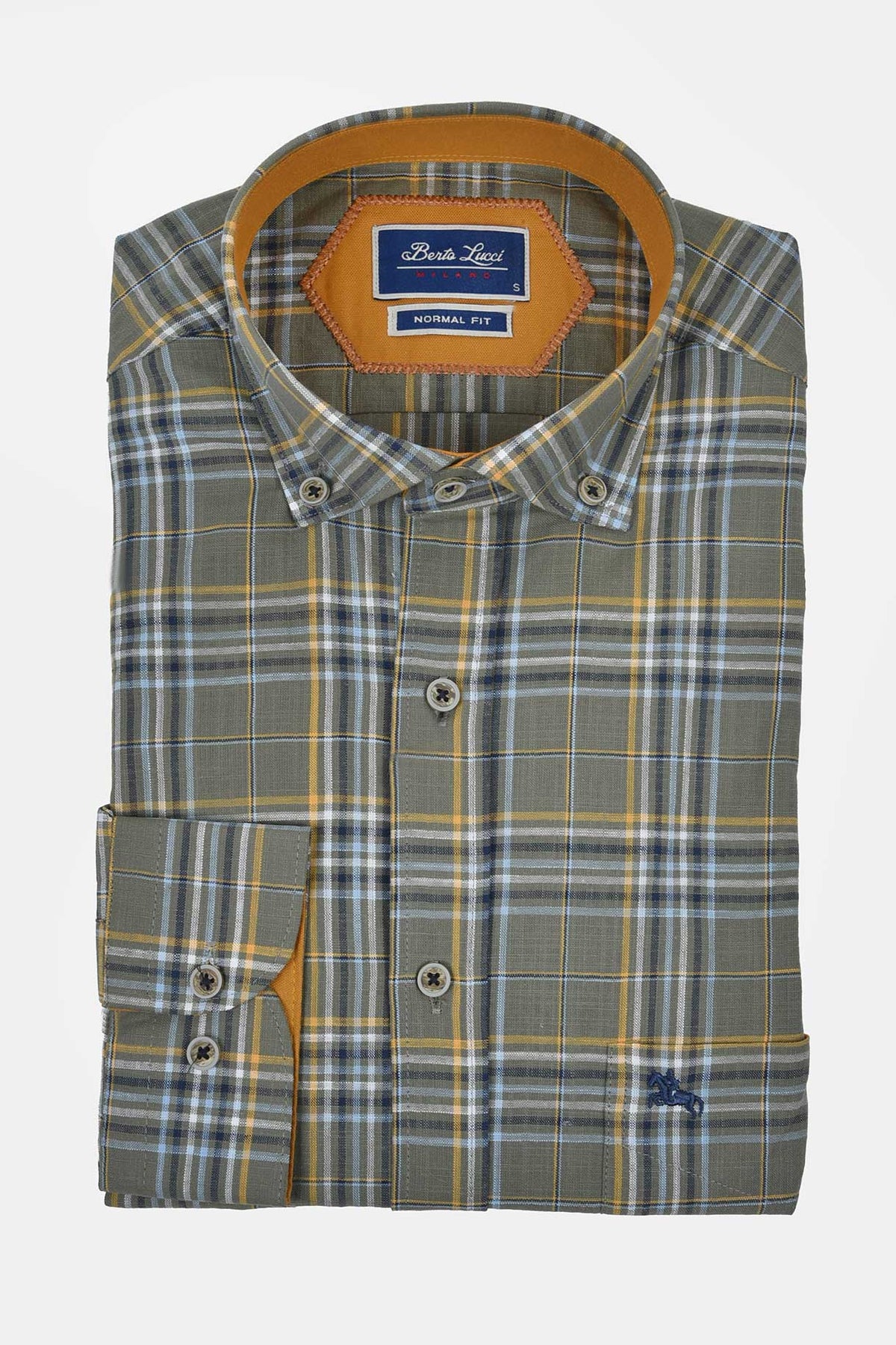 ανδρικό-καρό-πουκάμισο-100%-βαμβάκι-normal-fit-με-button-down-γιακά-για-άνετο-casual-look