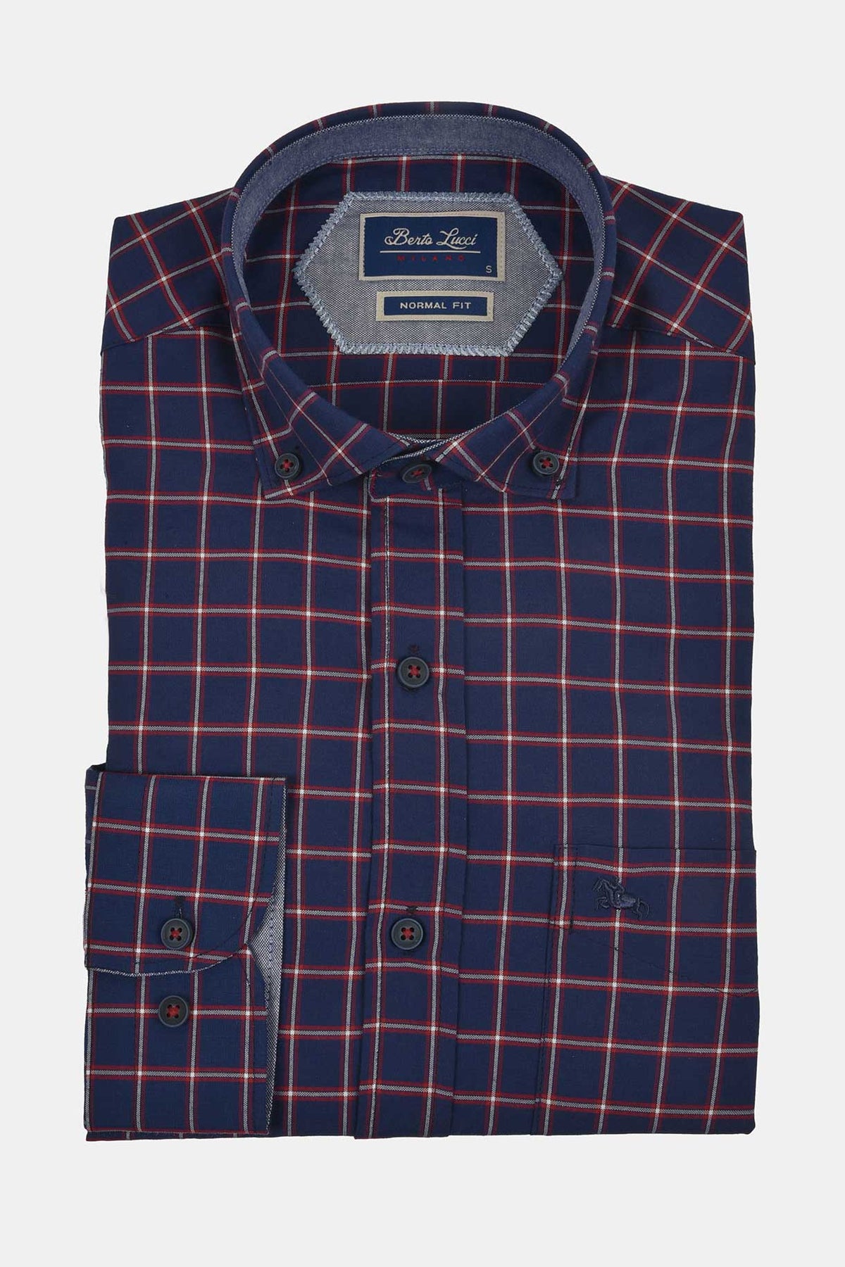 ανδρικό-καρό-πουκάμισο-normal-fit-με-γιακά-button-down-που-φοριέται-εύκολα