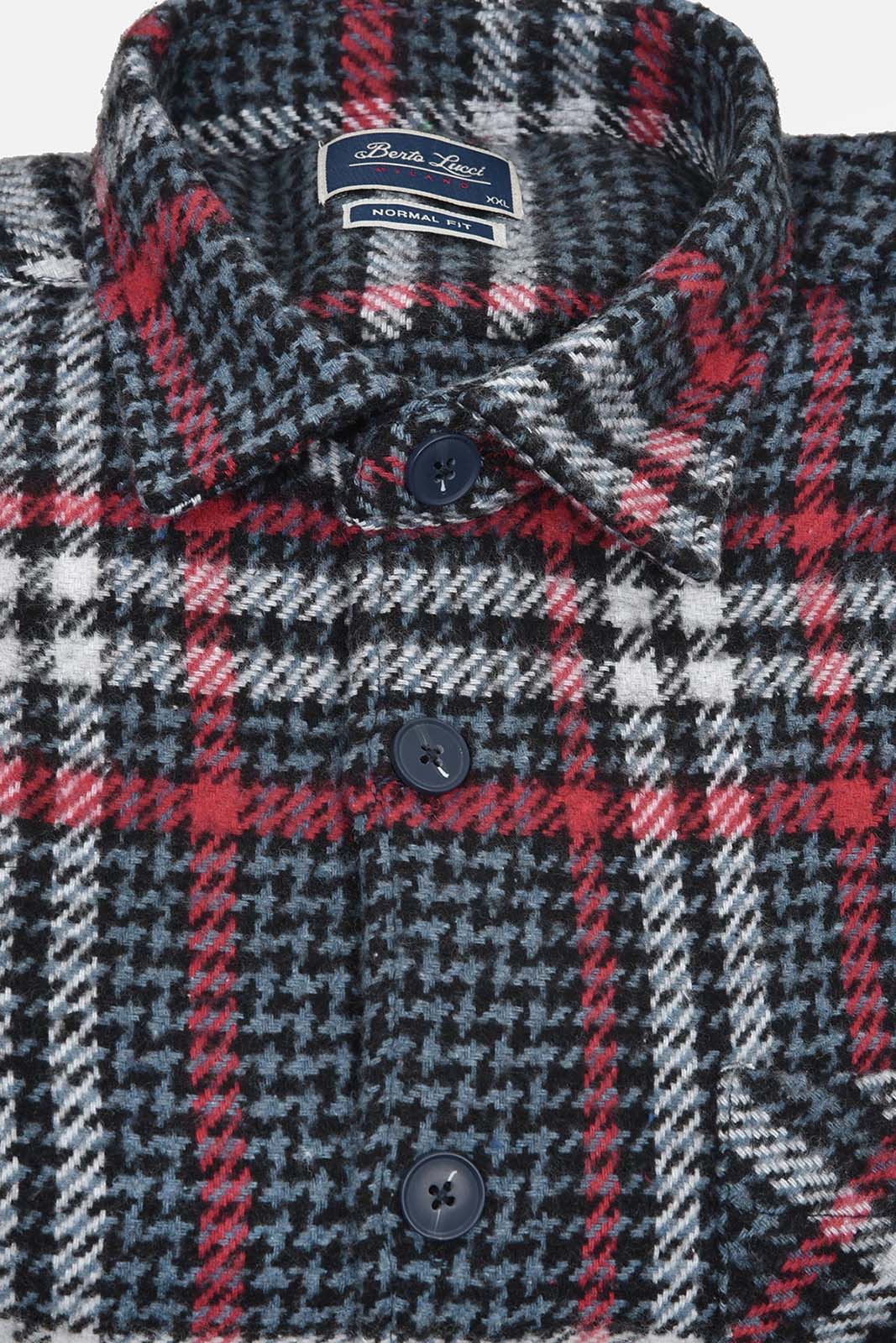 ανδρικό-βαμβακερό-καρό-πουκάμισο-overshirt-με-τσέπες