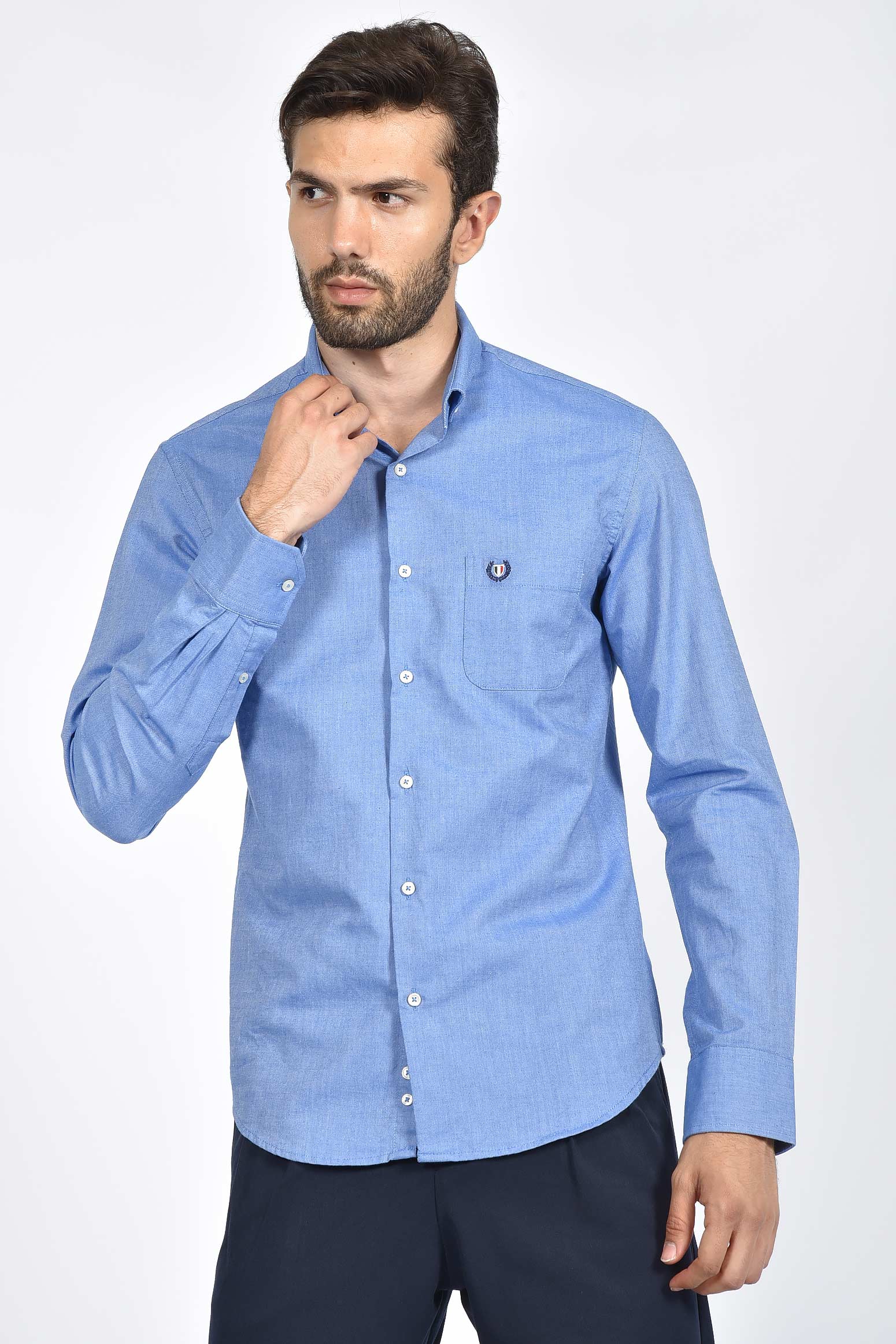 ανδρικό-button-down-oxford-πουκάμισο-100%-βαμβάκι