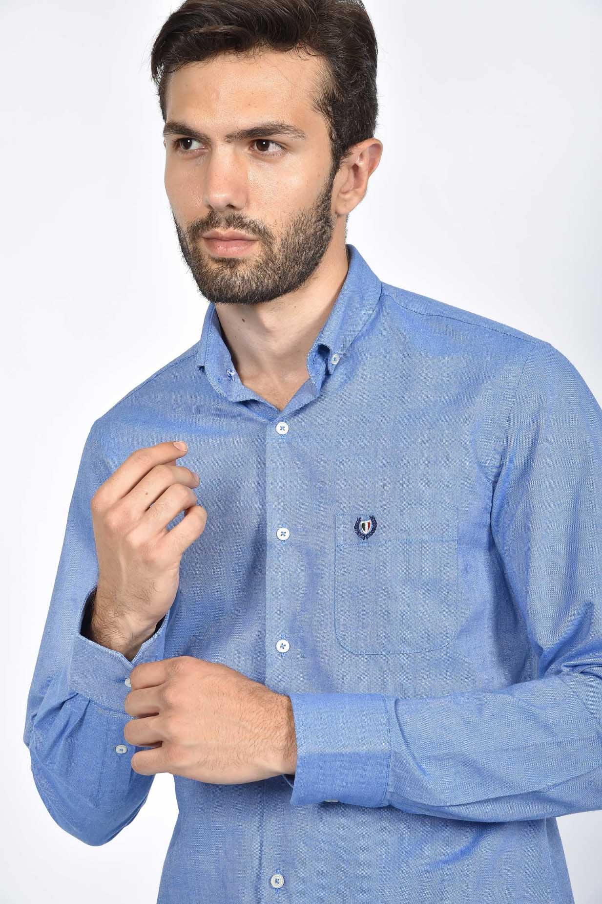 ανδρικό-button-down-oxford-πουκάμισο-100%-βαμβάκι