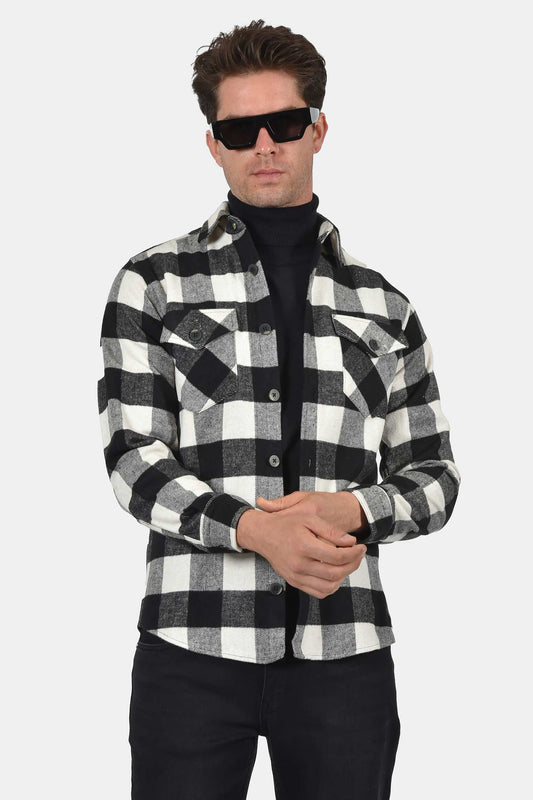 ανδρικό-overshirt-πουκάμισο-με-καρό-σχέδιο-σε-κανονική-γραμμή