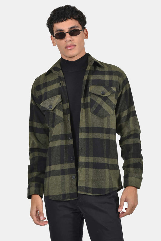 ανδρικό-overshirt-πουκάμισο-με-καρό-σχέδιο-σε-κανονική-γραμμή