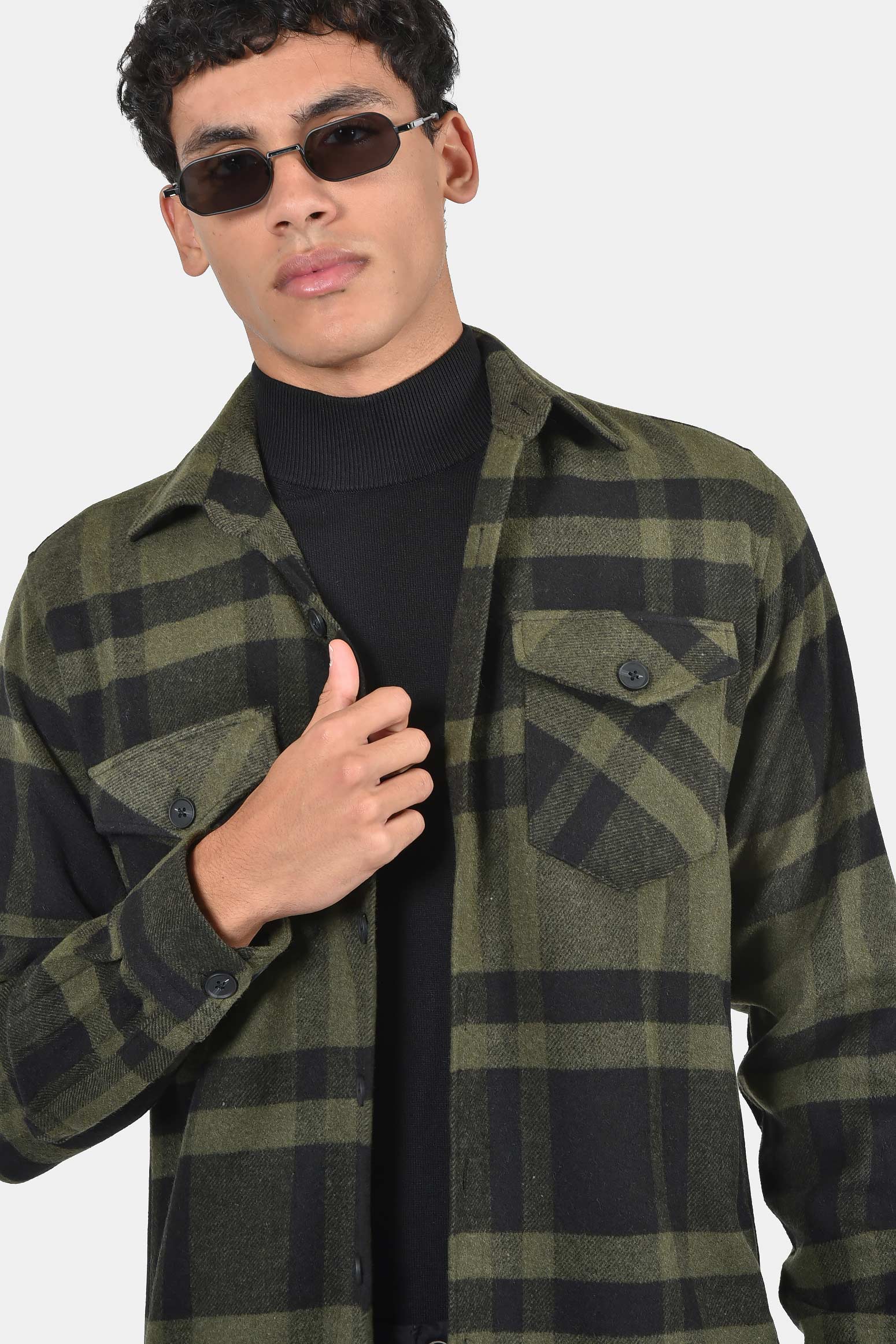 ανδρικό-overshirt-πουκάμισο-με-καρό-σχέδιο-σε-κανονική-γραμμή