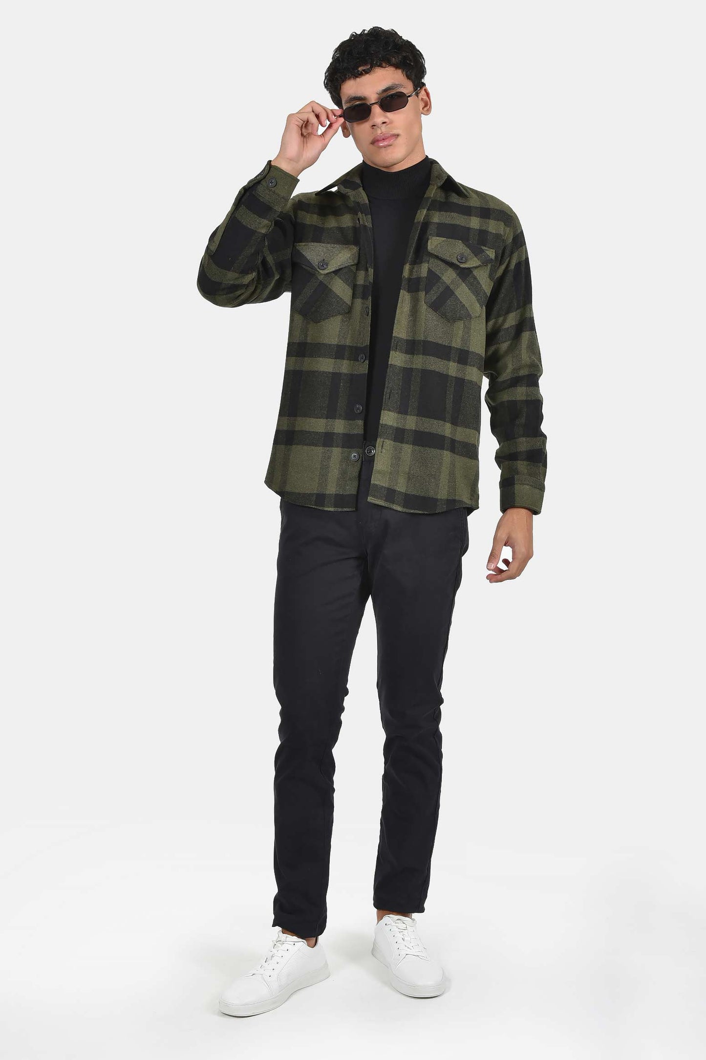 ανδρικό-overshirt-πουκάμισο-με-καρό-σχέδιο-σε-κανονική-γραμμή