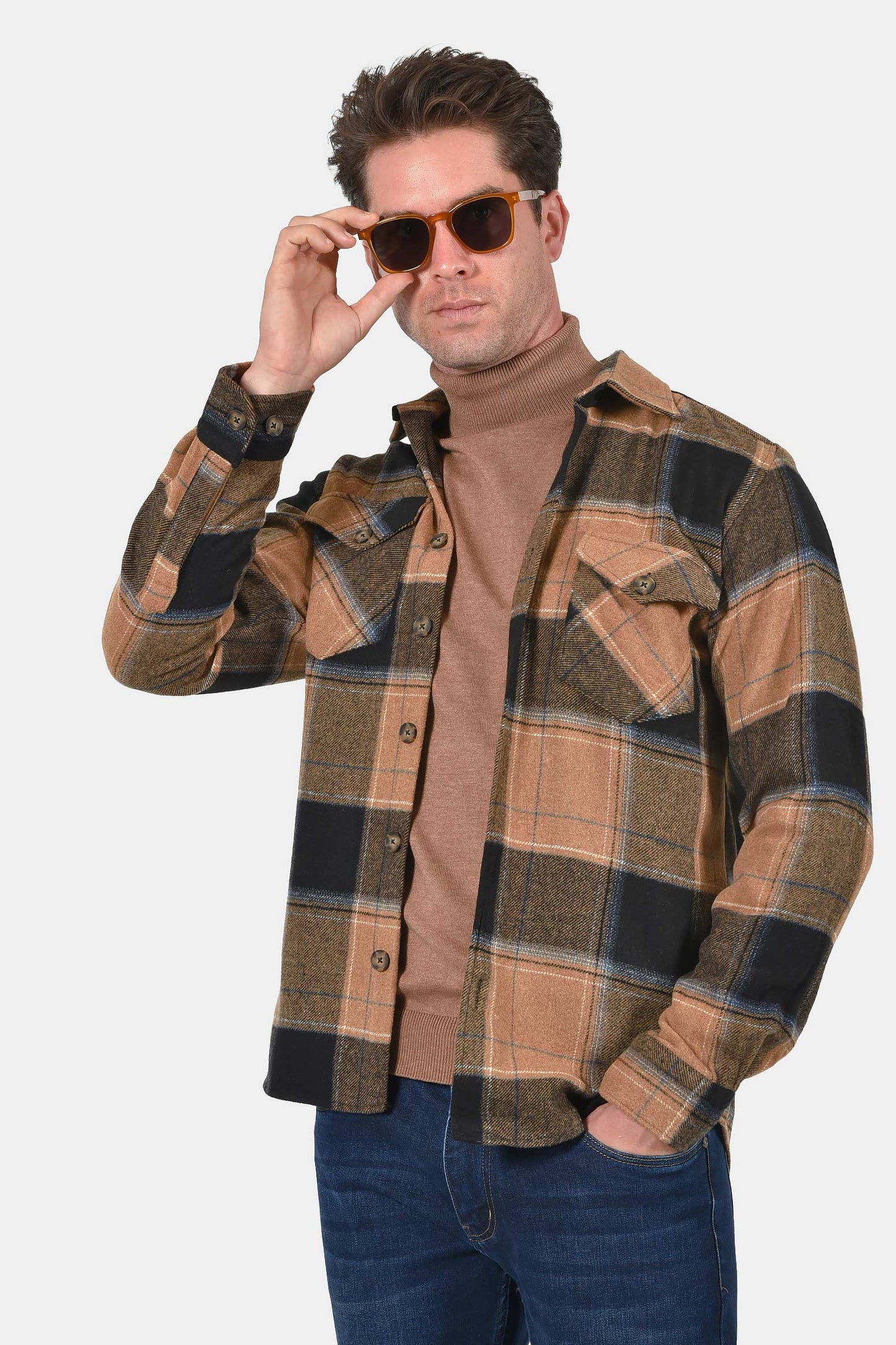 ανδρικό-overshirt-normal-fit-με-μεγάλο-καρό