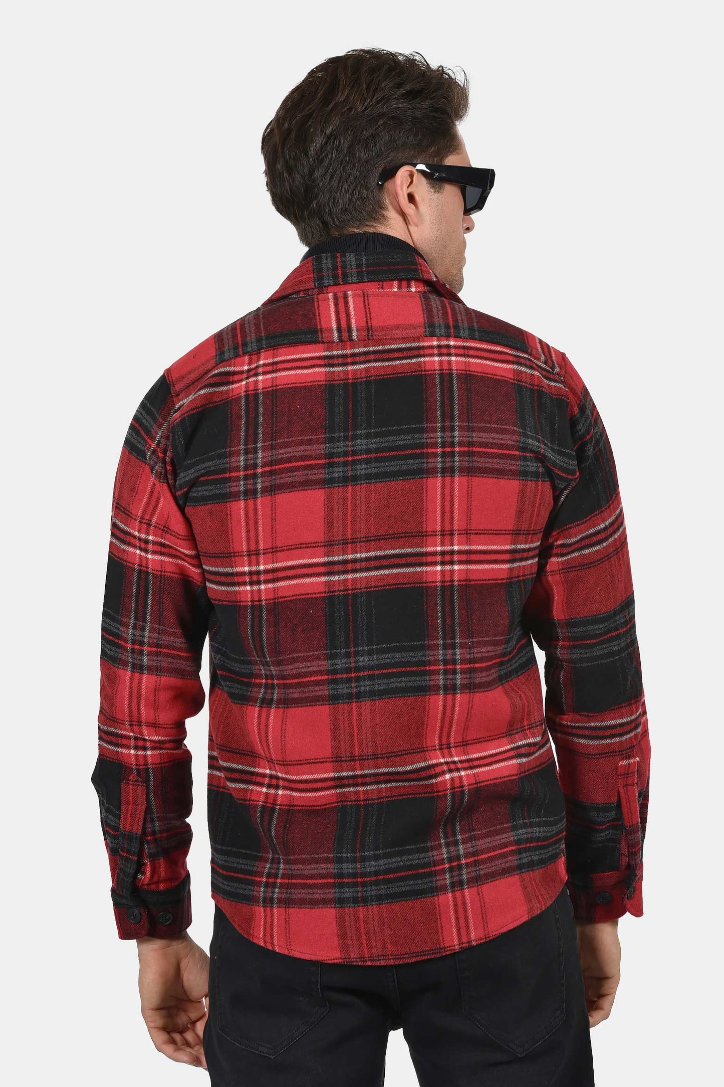 ανδρικό-overshirt-normal-fit-με-καρό-υφή