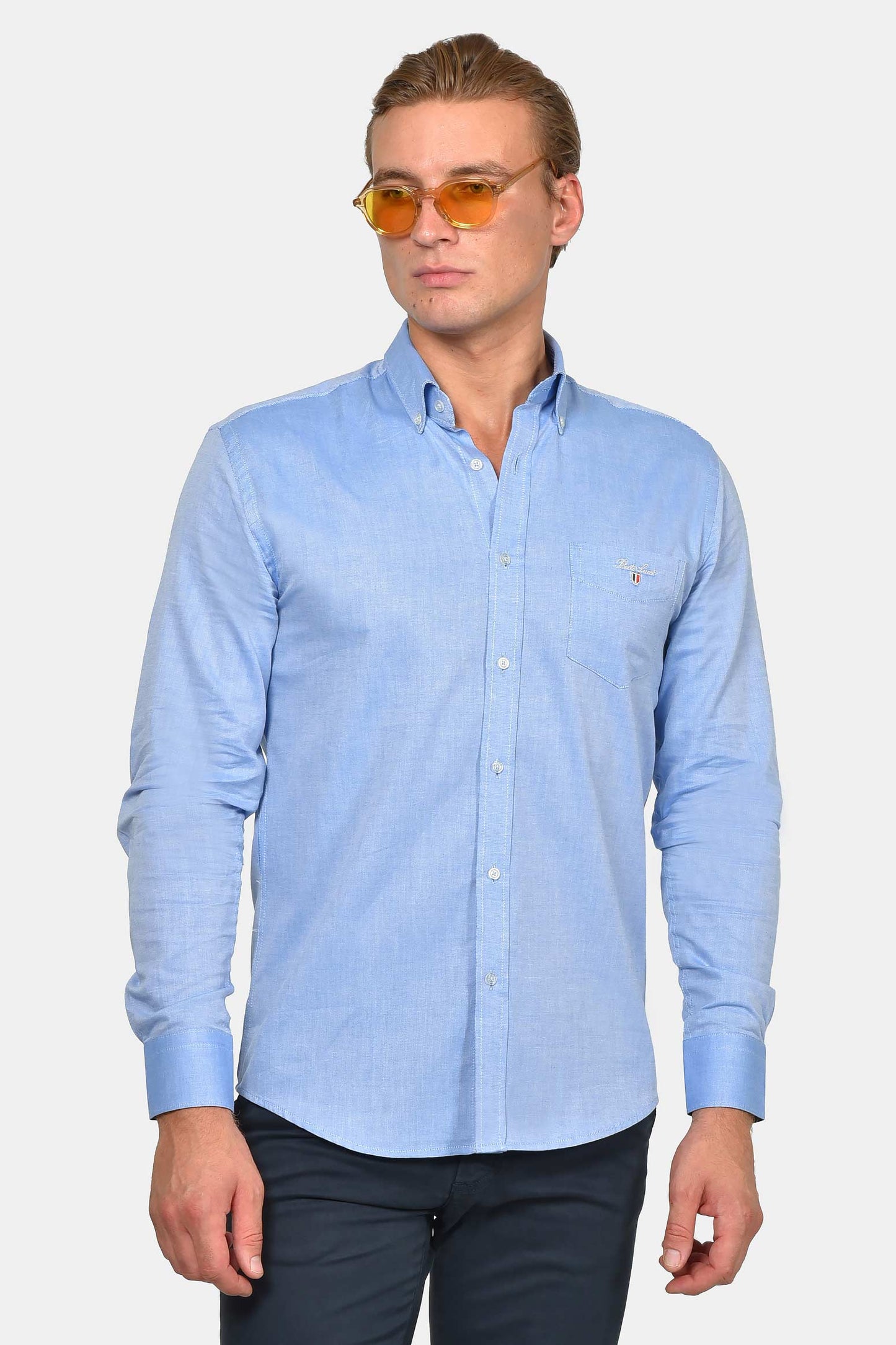 ανδρικό-button-down-πουκάμισο-normal-fit-100%-βαμβάκι-&-all-day-άνεση
