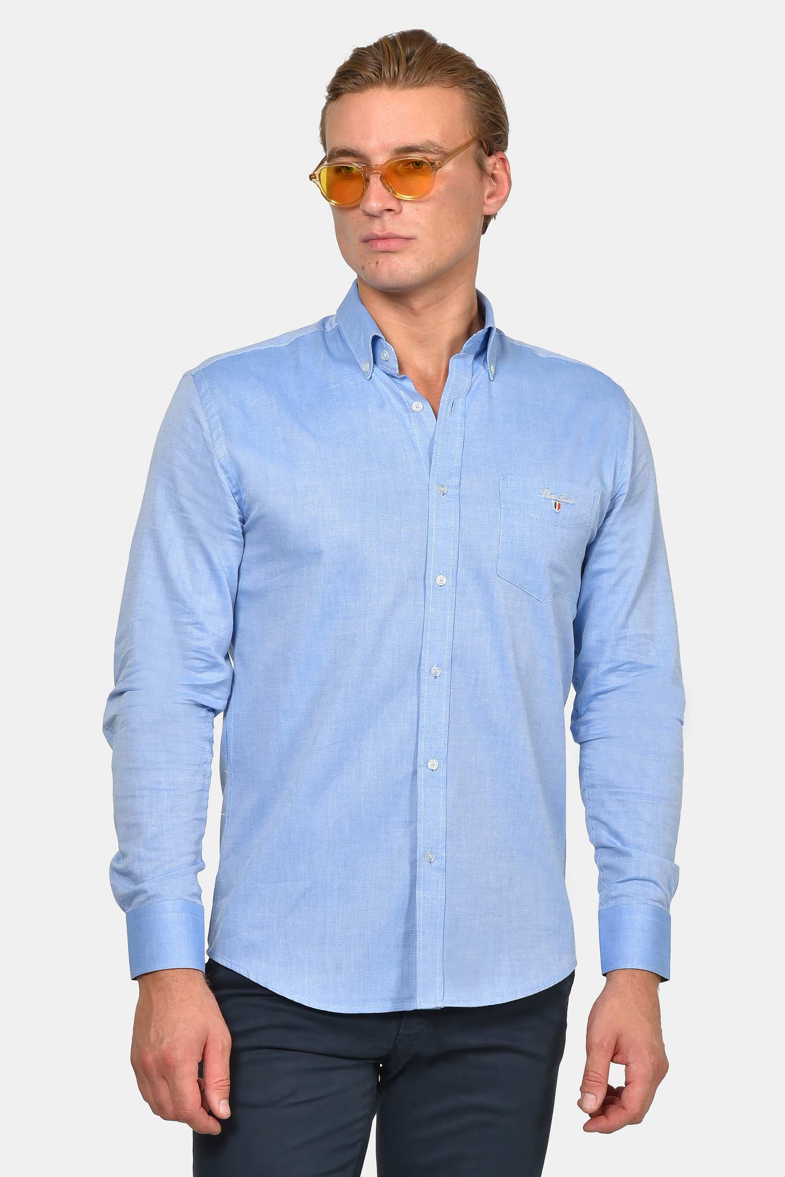 ανδρικό-button-down-πουκάμισο-normal-fit-100%-βαμβάκι-&-all-day-άνεση