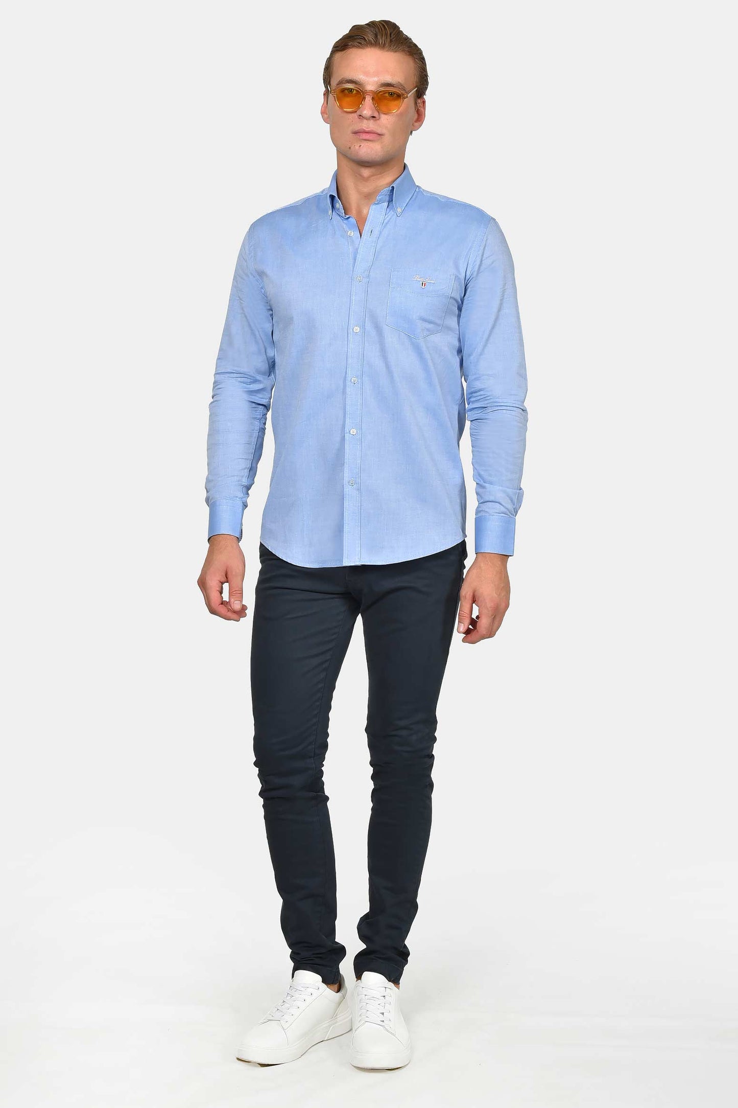 ανδρικό-button-down-πουκάμισο-normal-fit-100%-βαμβάκι-&-all-day-άνεση