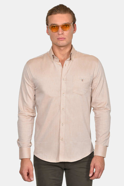 ανδρικό-button-down-πουκάμισο-normal-fit-100%-βαμβάκι-&-all-day-άνεση