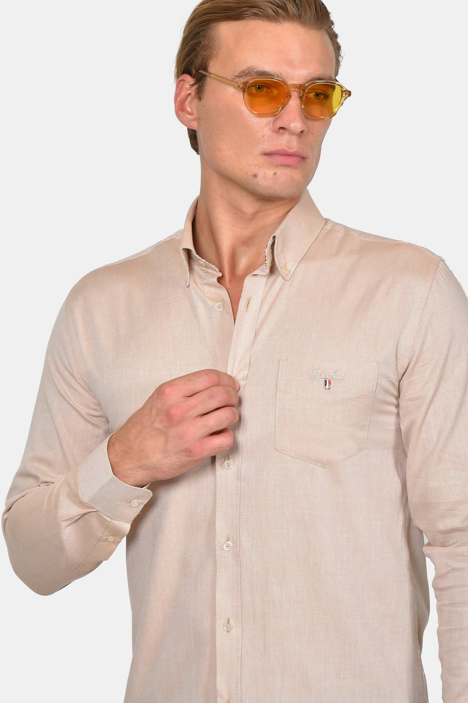 ανδρικό-button-down-πουκάμισο-normal-fit-100%-βαμβάκι-&-all-day-άνεση