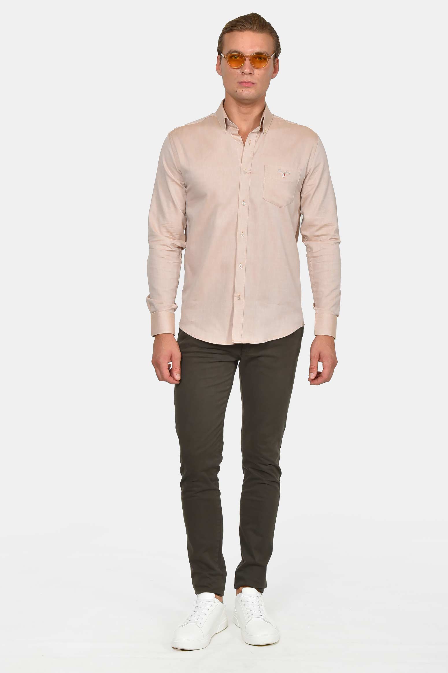 ανδρικό-button-down-πουκάμισο-normal-fit-100%-βαμβάκι-&-all-day-άνεση