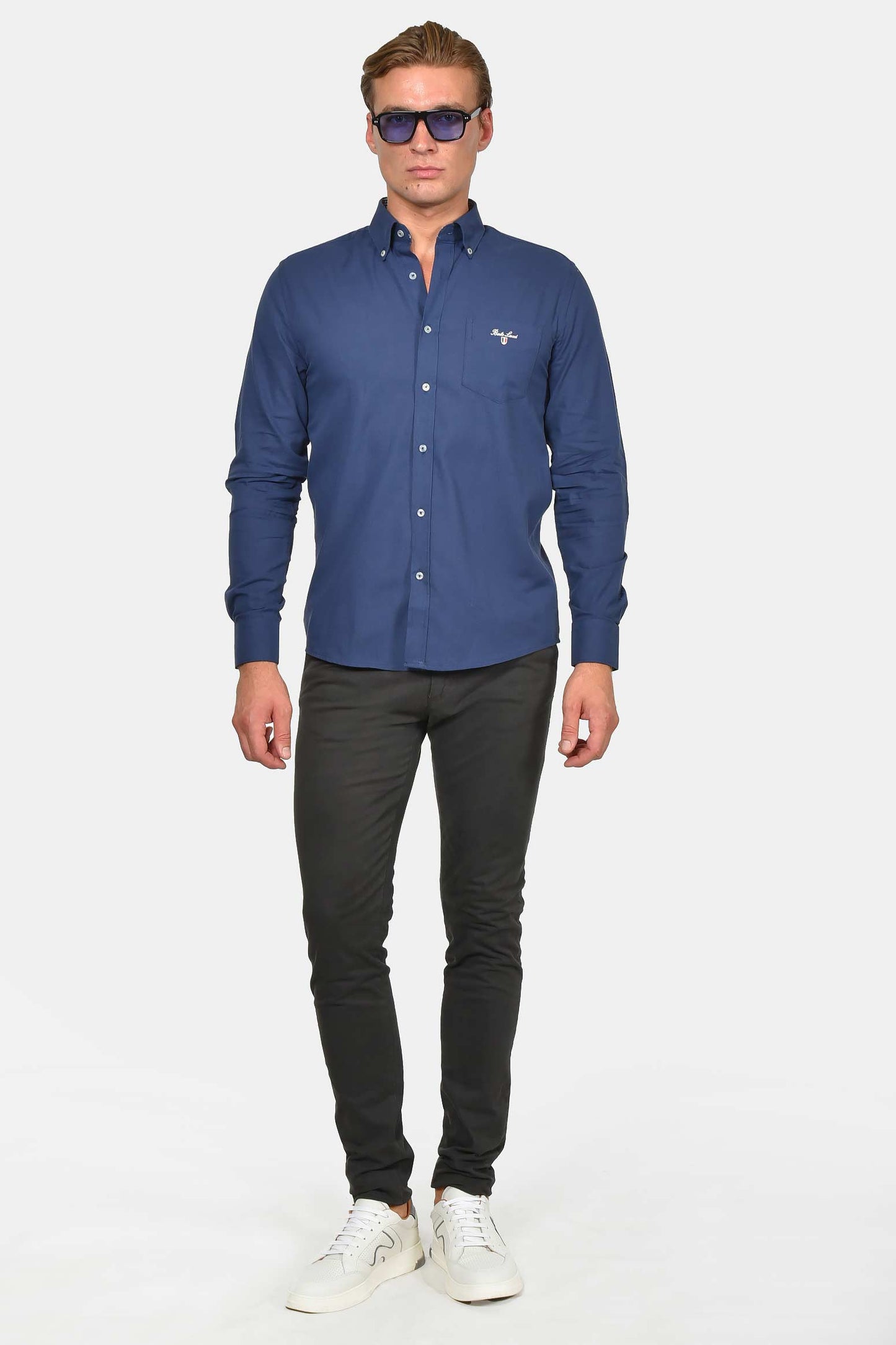 ανδρικό-button-down-πουκάμισο-normal-fit-100%-βαμβάκι-&-all-day-άνεση