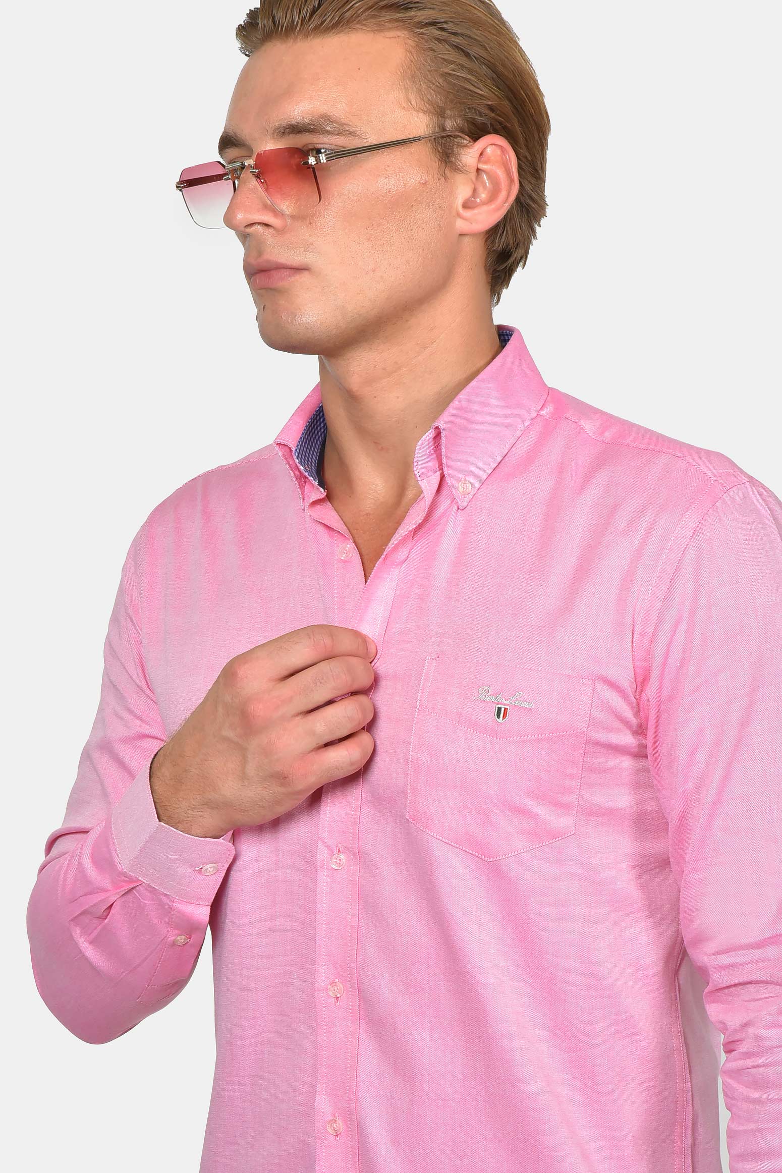 ανδρικό-button-down-πουκάμισο-normal-fit-100%-βαμβάκι-&-all-day-άνεση