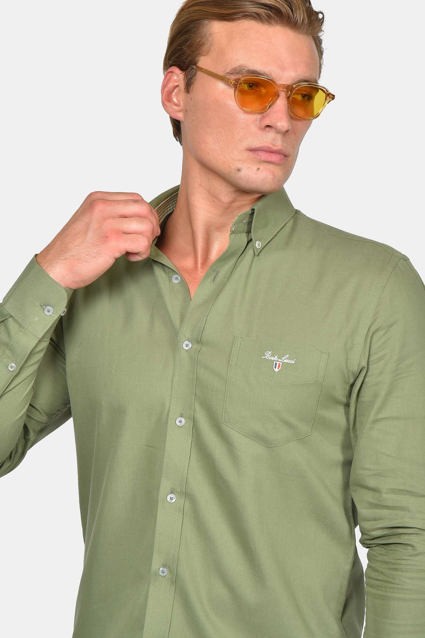 ανδρικό-button-down-πουκάμισο-normal-fit-100%-βαμβάκι-&-all-day-άνεση