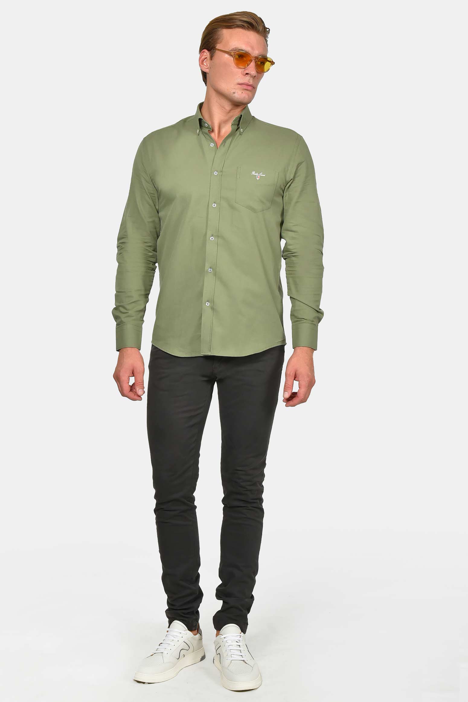 ανδρικό-button-down-πουκάμισο-normal-fit-100%-βαμβάκι-&-all-day-άνεση