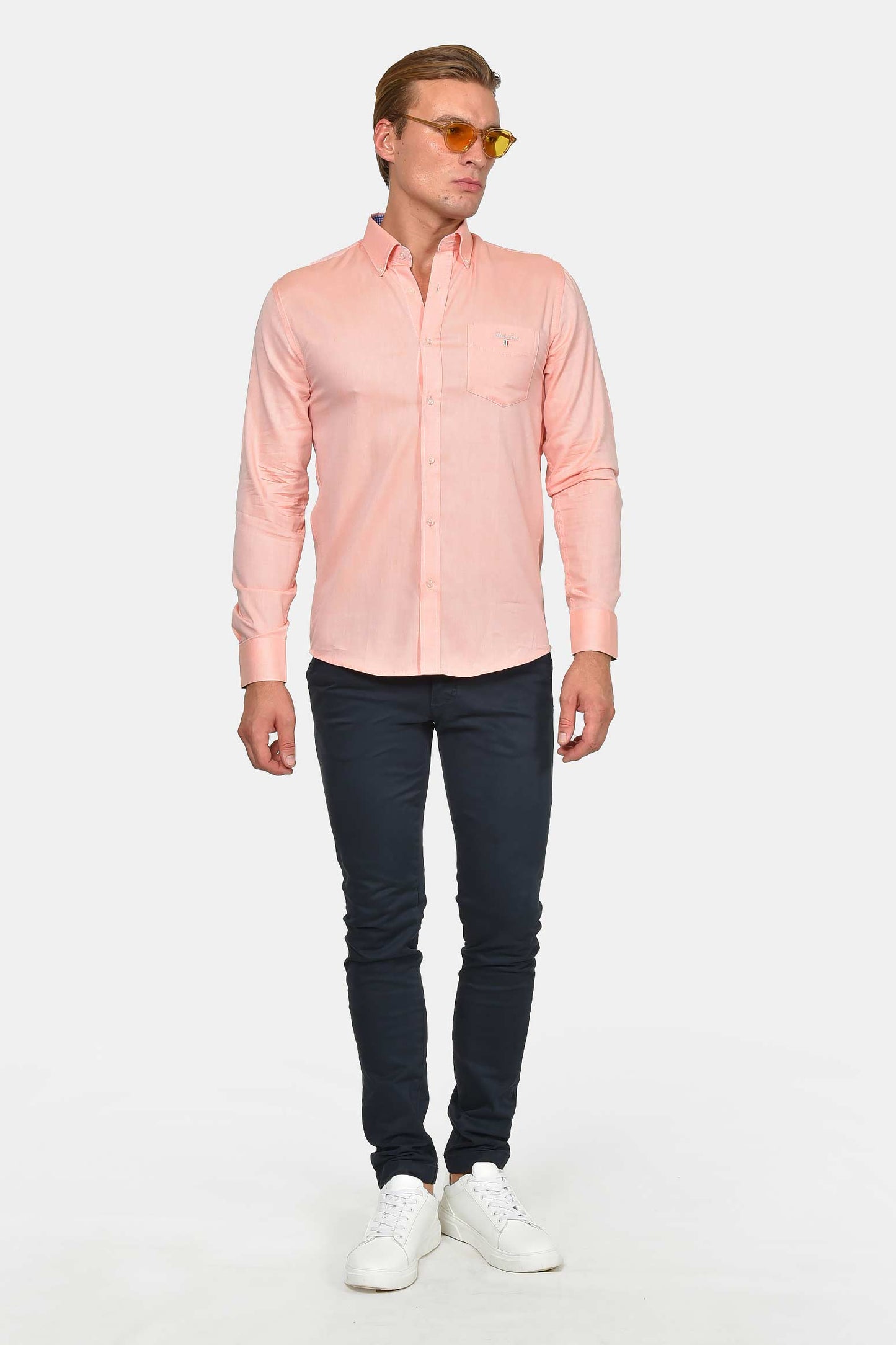 ανδρικό-button-down-πουκάμισο-normal-fit-100%-βαμβάκι-&-all-day-άνεση