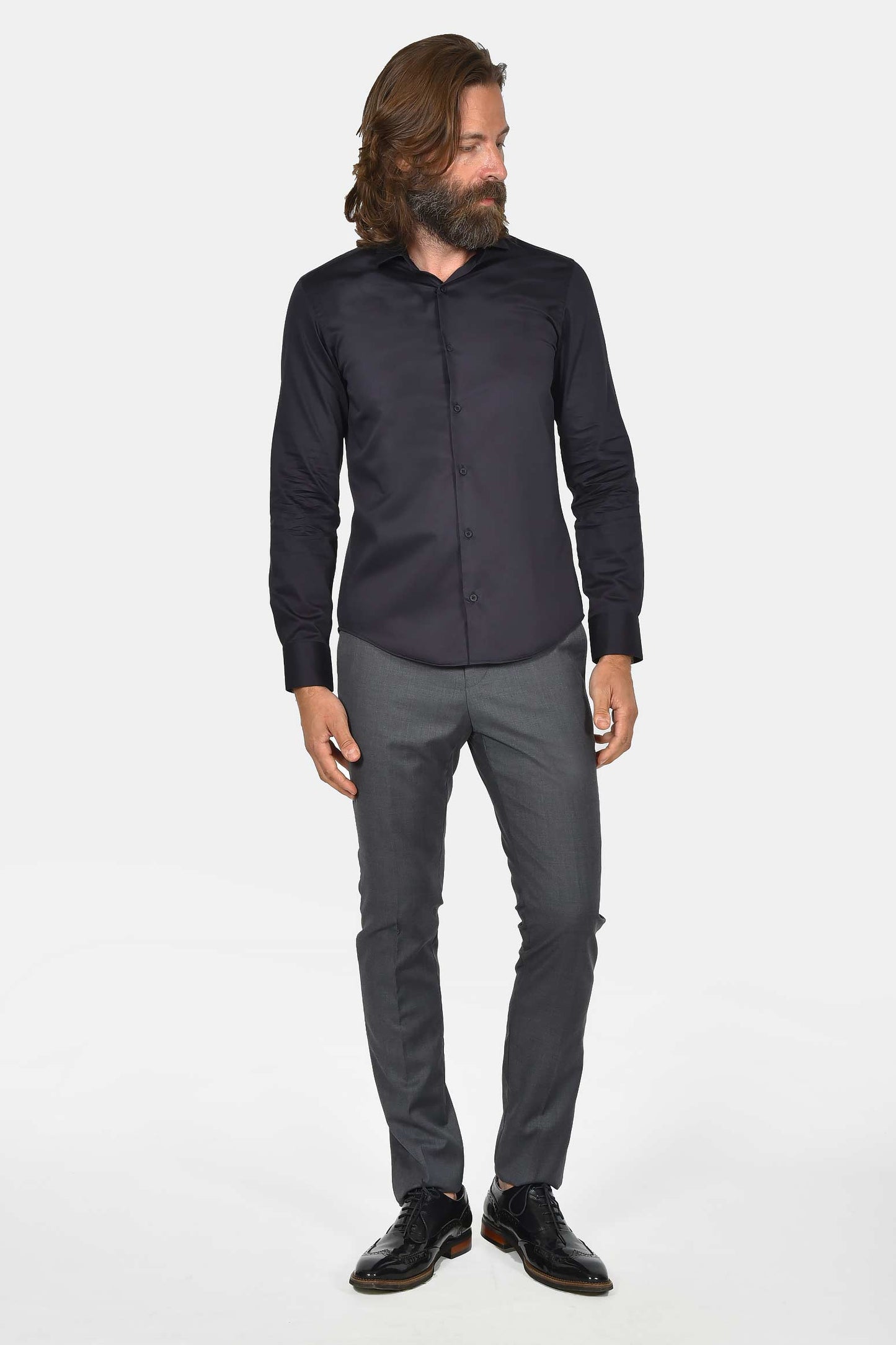 ανδρικό-μονόχρωμο-επίσημο-πουκάμισο-100%-βαμβάκι