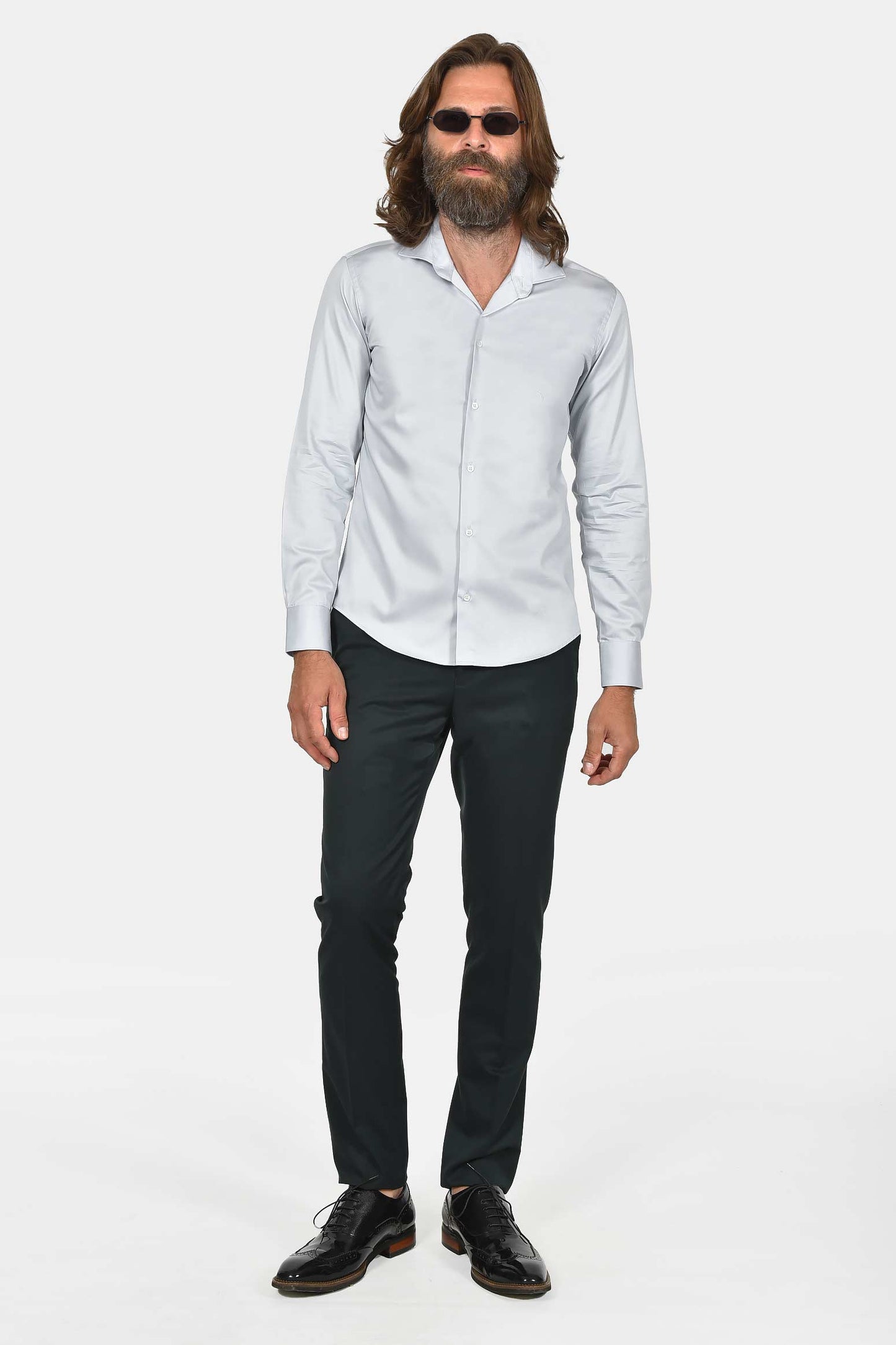 ανδρικό-μονόχρωμο-επίσημο-πουκάμισο-100%-βαμβάκι