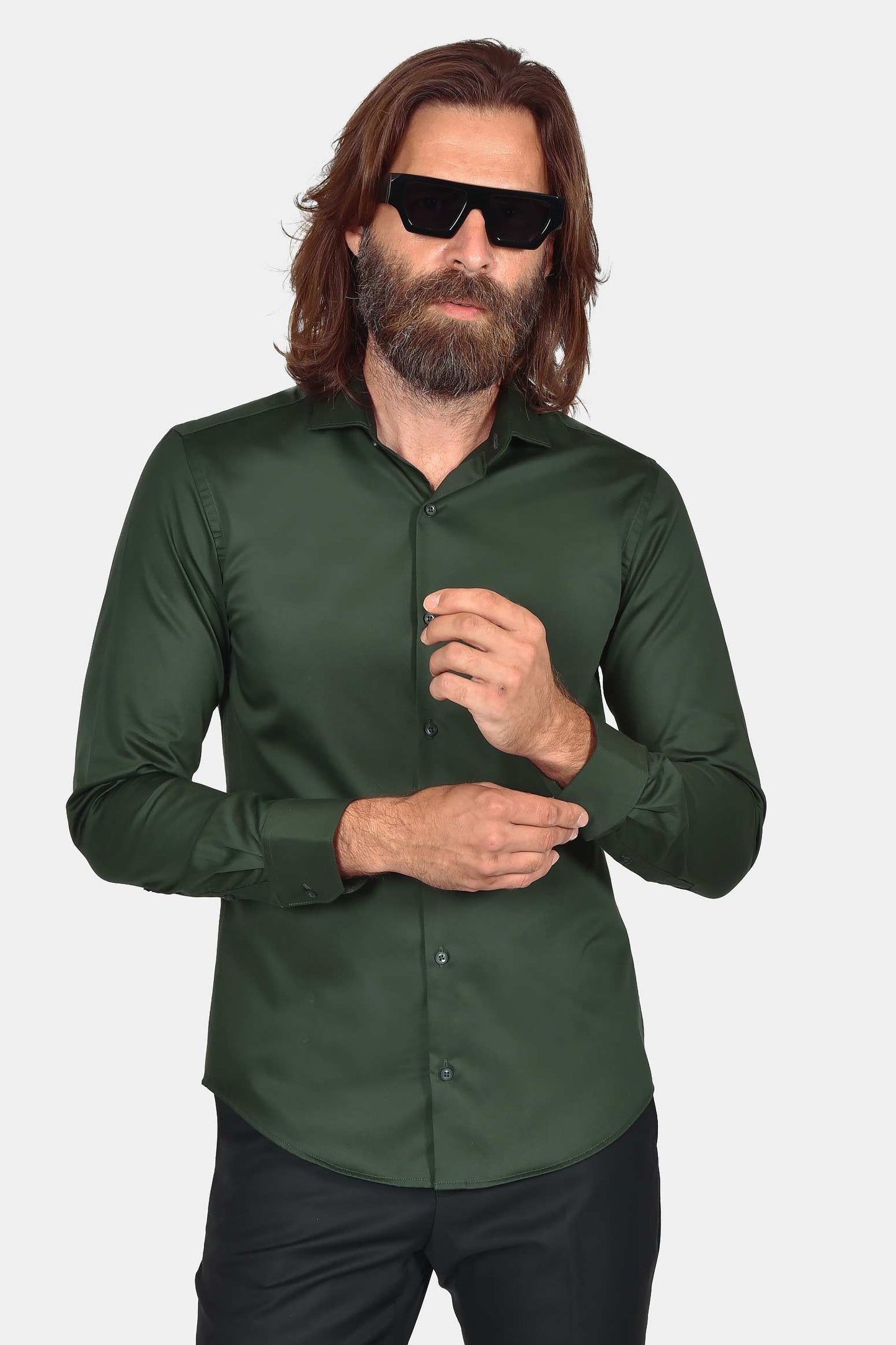 ανδρικό-μονόχρωμο-επίσημο-πουκάμισο-100%-βαμβάκι