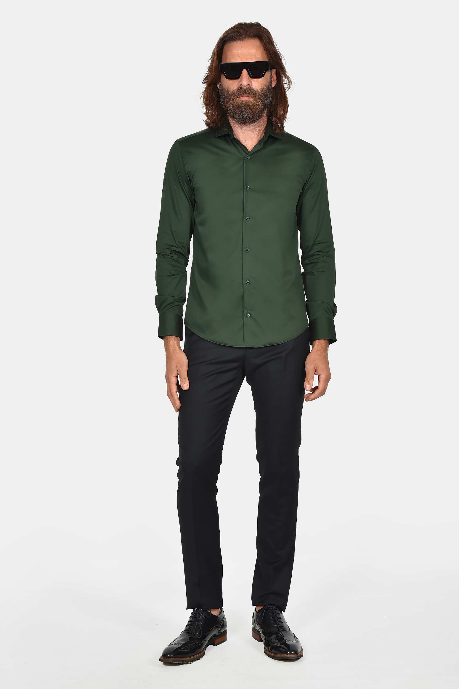 ανδρικό-μονόχρωμο-επίσημο-πουκάμισο-100%-βαμβάκι