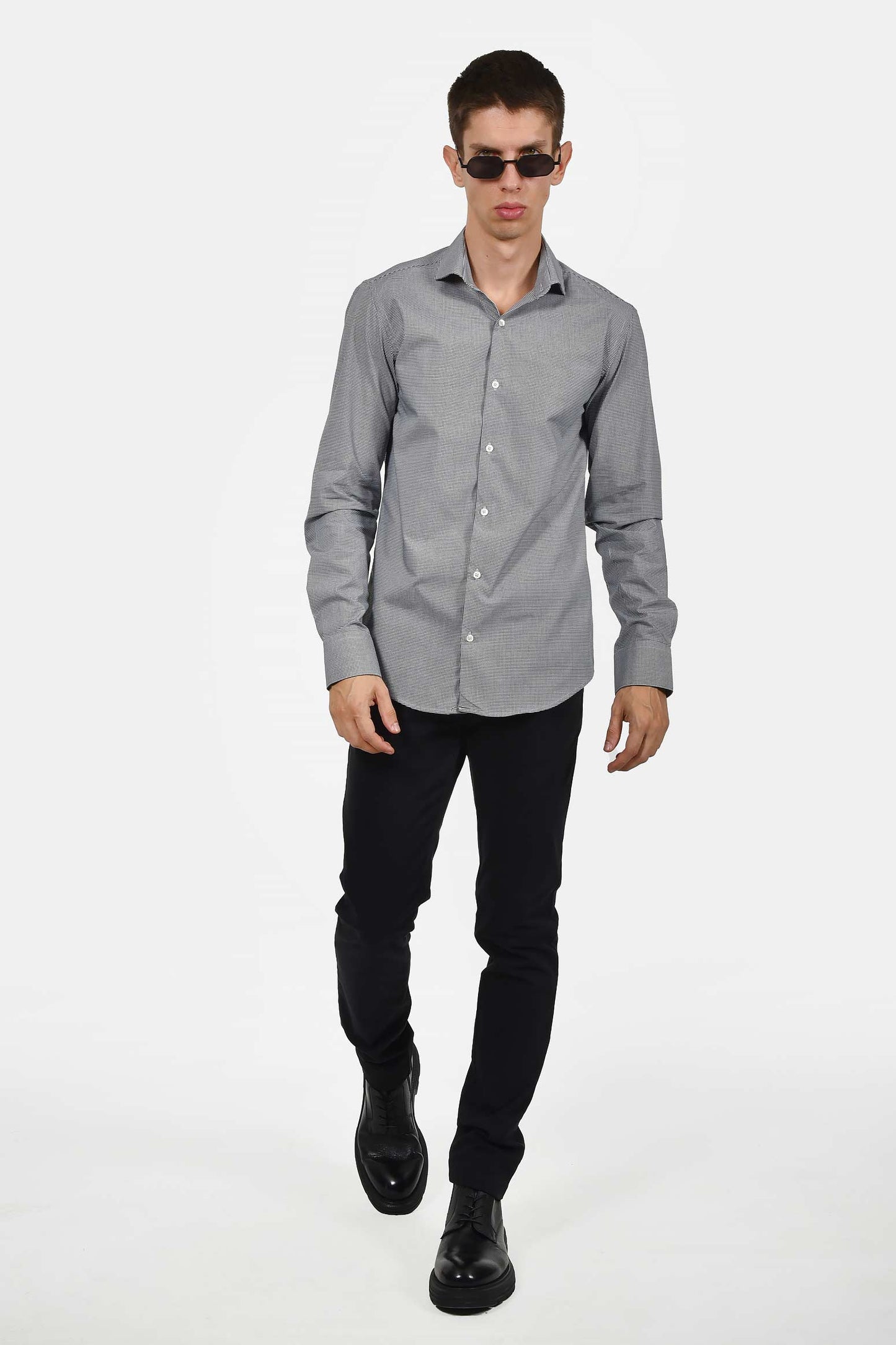 ανδρικό-πουκάμισο-ψιλό-καρό-normal-fit-100%-βαμβάκι