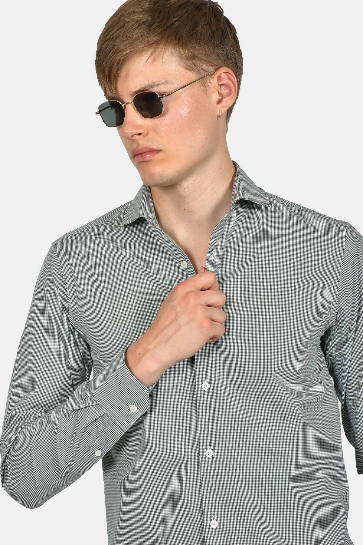 ανδρικό-πουκάμισο-ψιλό-καρό-normal-fit-100%-βαμβάκι