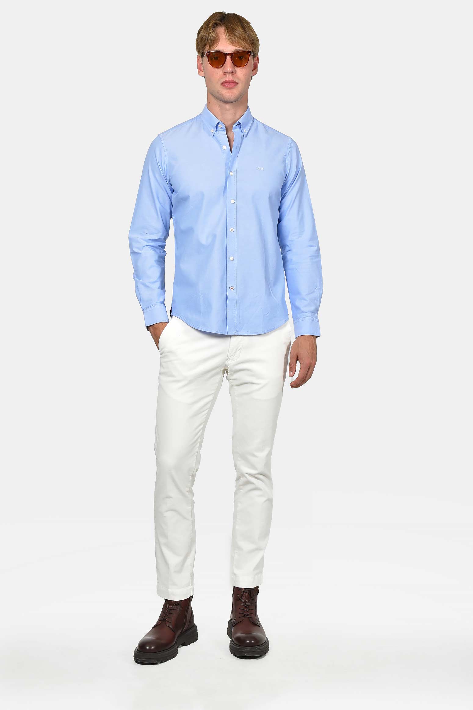 ανδρικό-πουκάμισο-button-down-100%-βαμβακερό-με-διακριτικό-κέντημα-στήθους