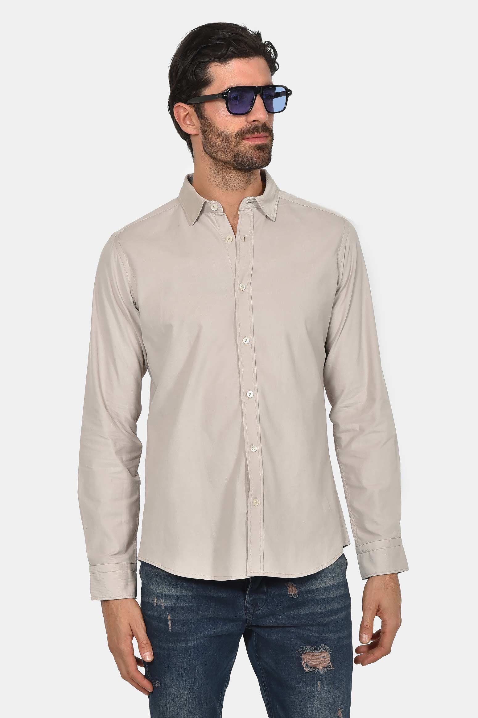 ανδρικό-βαμβακερό-πουκάμισο-ψιλό-κοτλέ