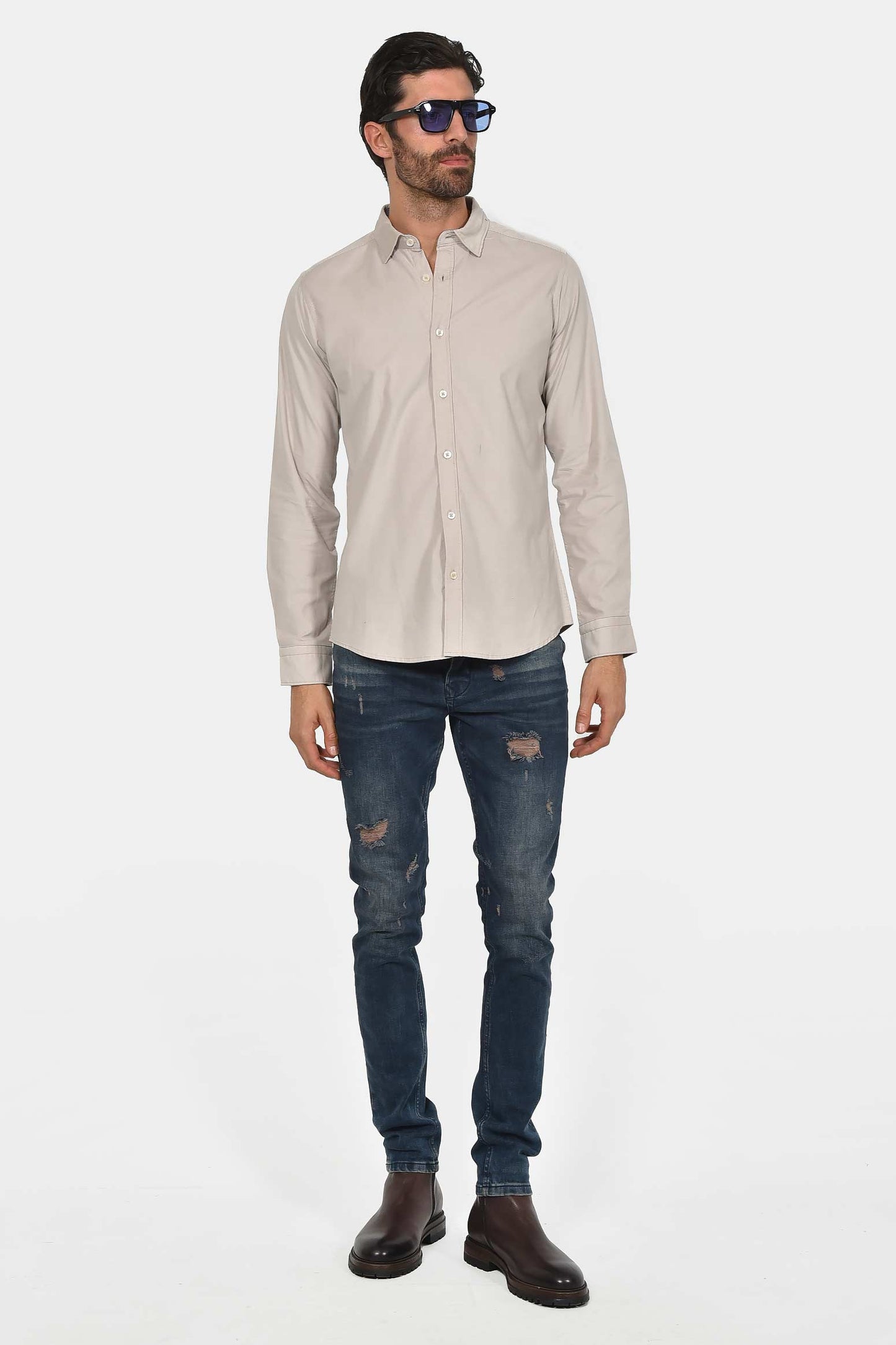 ανδρικό-βαμβακερό-πουκάμισο-ψιλό-κοτλέ